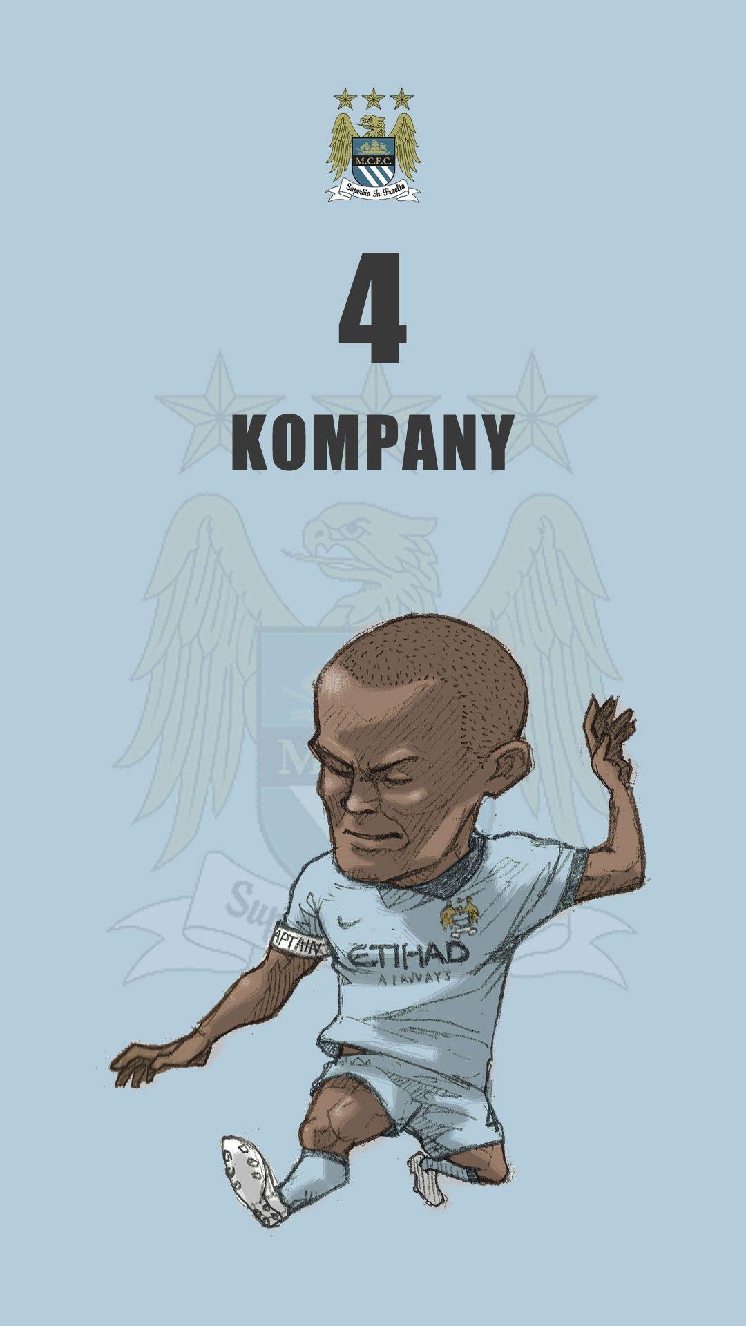 1080x1920 Manchester city fan art for mobile wallpaper Vincent Kompany, Phone