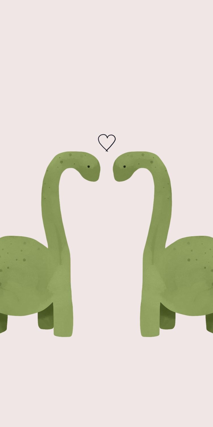 750x1500 Aesthetic Cute Dinosaur Wallpaper iPhone, Phone