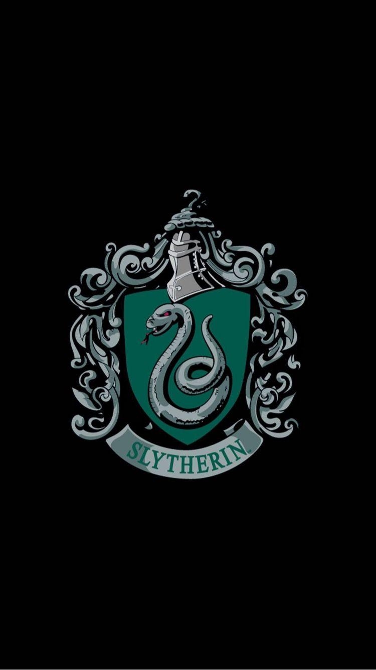 750x1340 Minimal Slytherin Wallpaper. School of Witchcraft, Phone