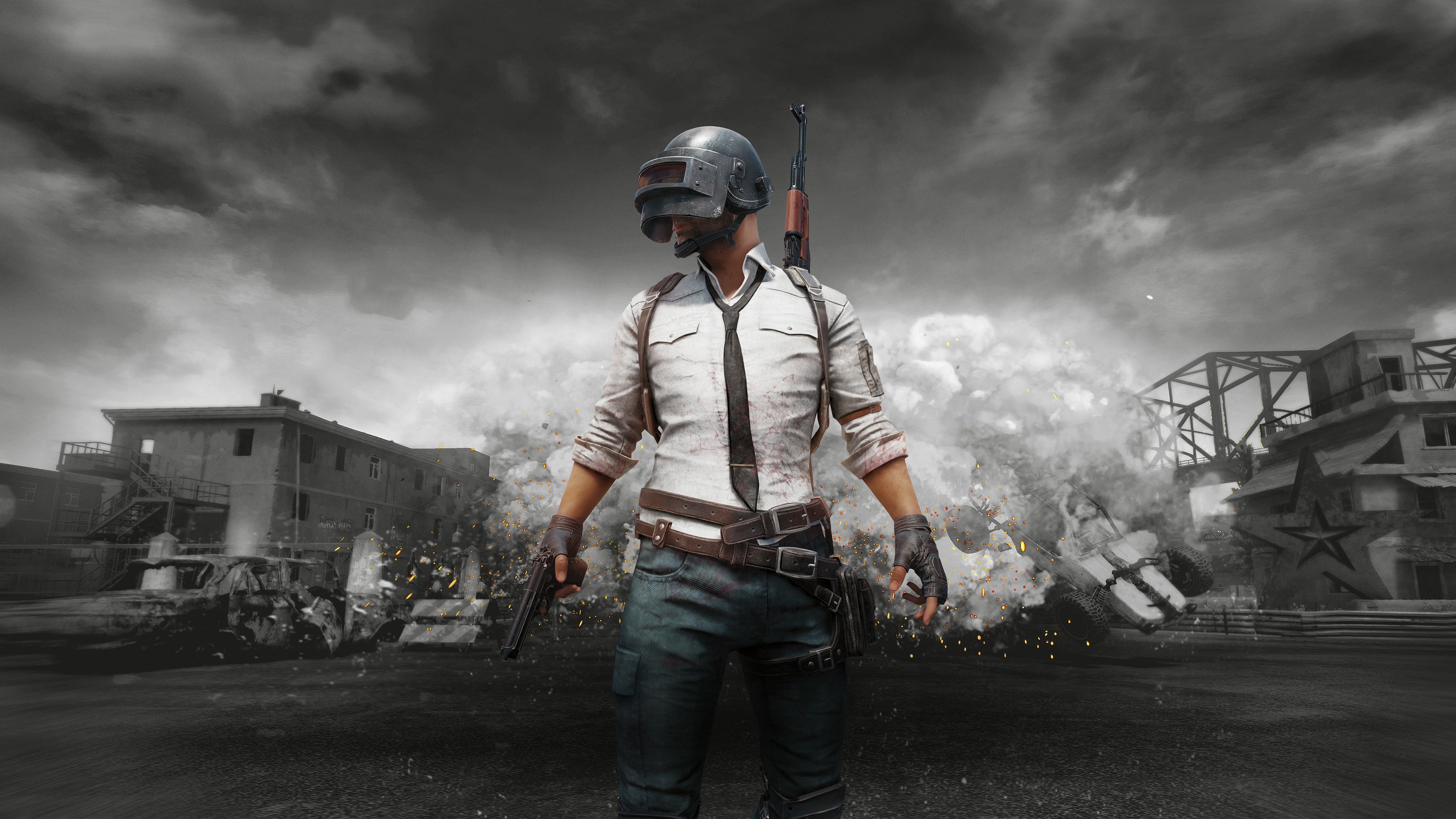 3840x2160 Pubg Monochrome 4k Pubg Wallpaper, Playerunknowns Battlegrounds Wallpaper, Monochrome Wallpaper, Helmet Wallpaper, Hd Wallp. Xbox One, Xbox, Gaming Wallpaper, Desktop