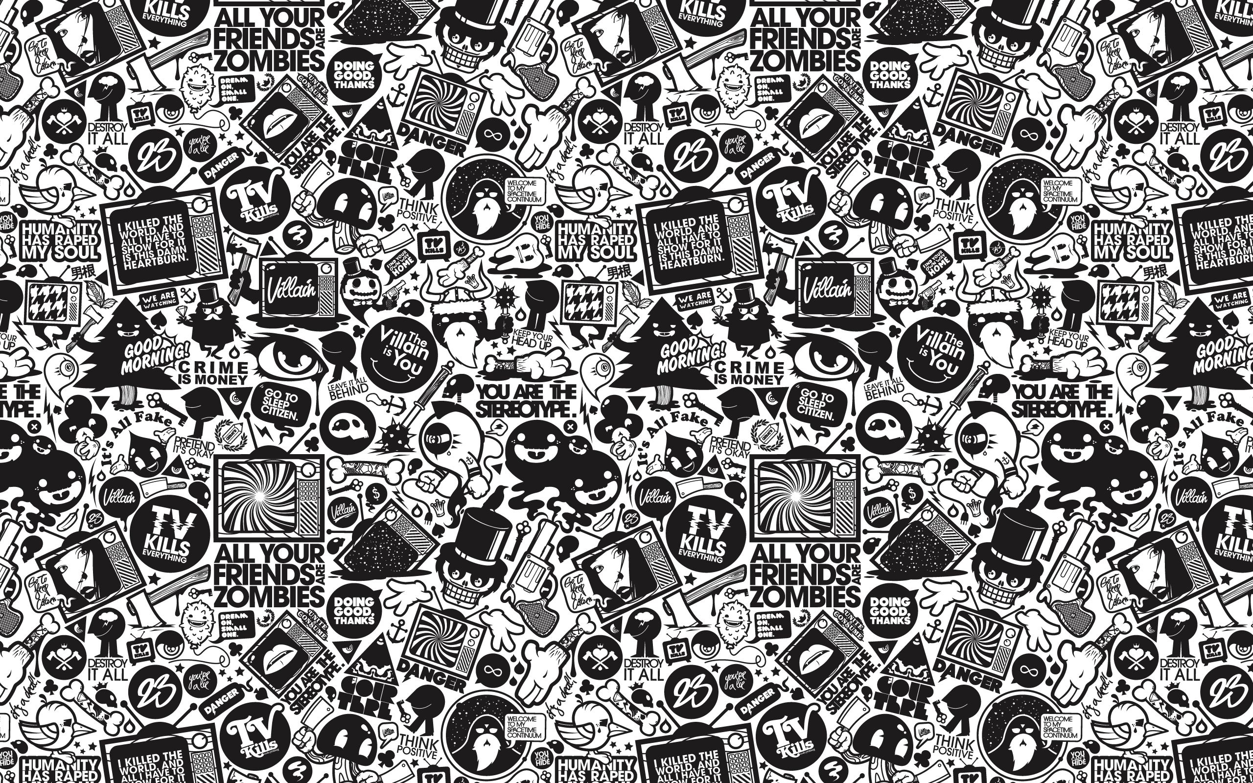 2560x1600 Black And White Collage Homepage, Desktop