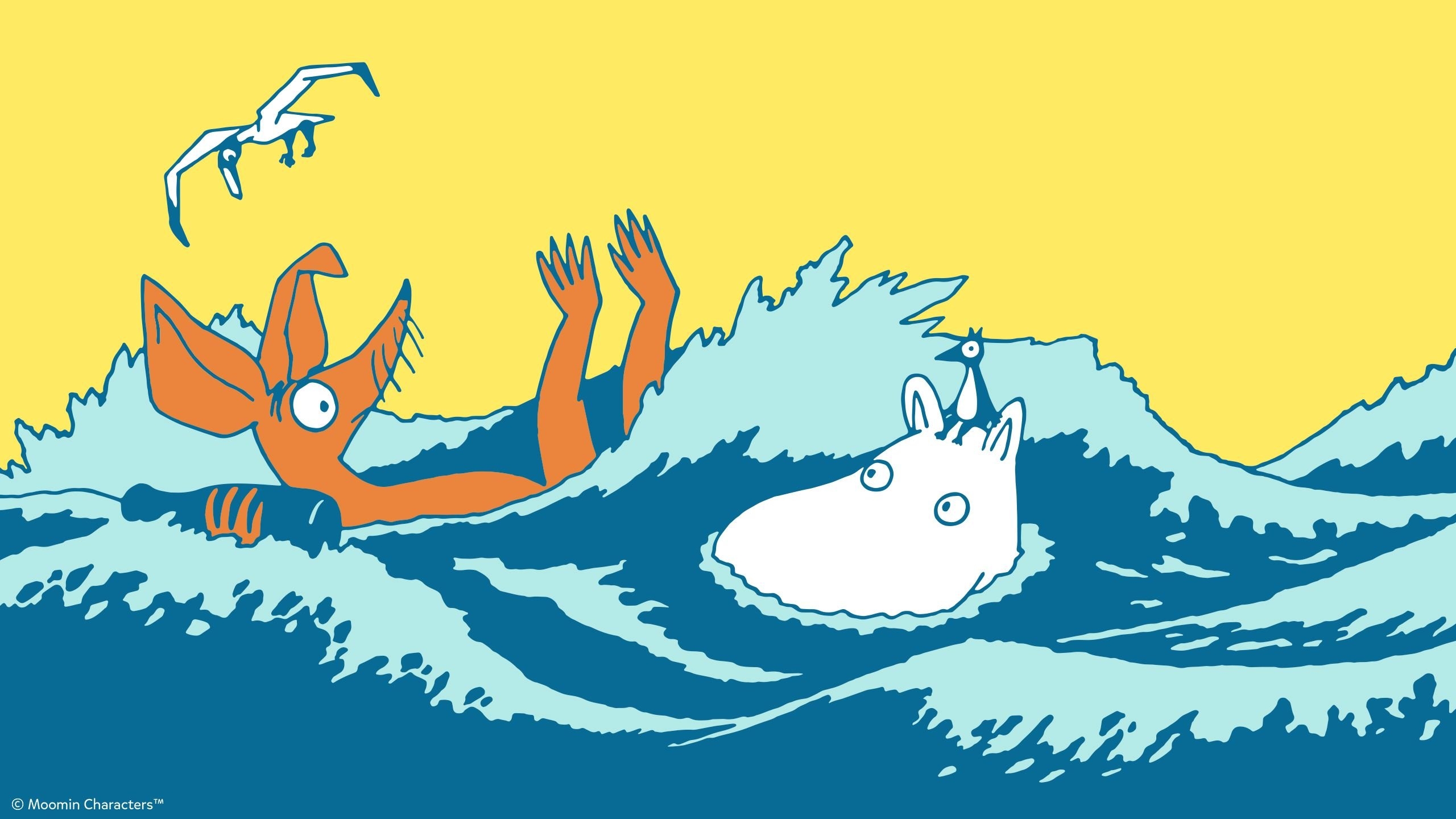 2560x1440 Show your support for #OURSEA with free Moomin wallpaper, Desktop