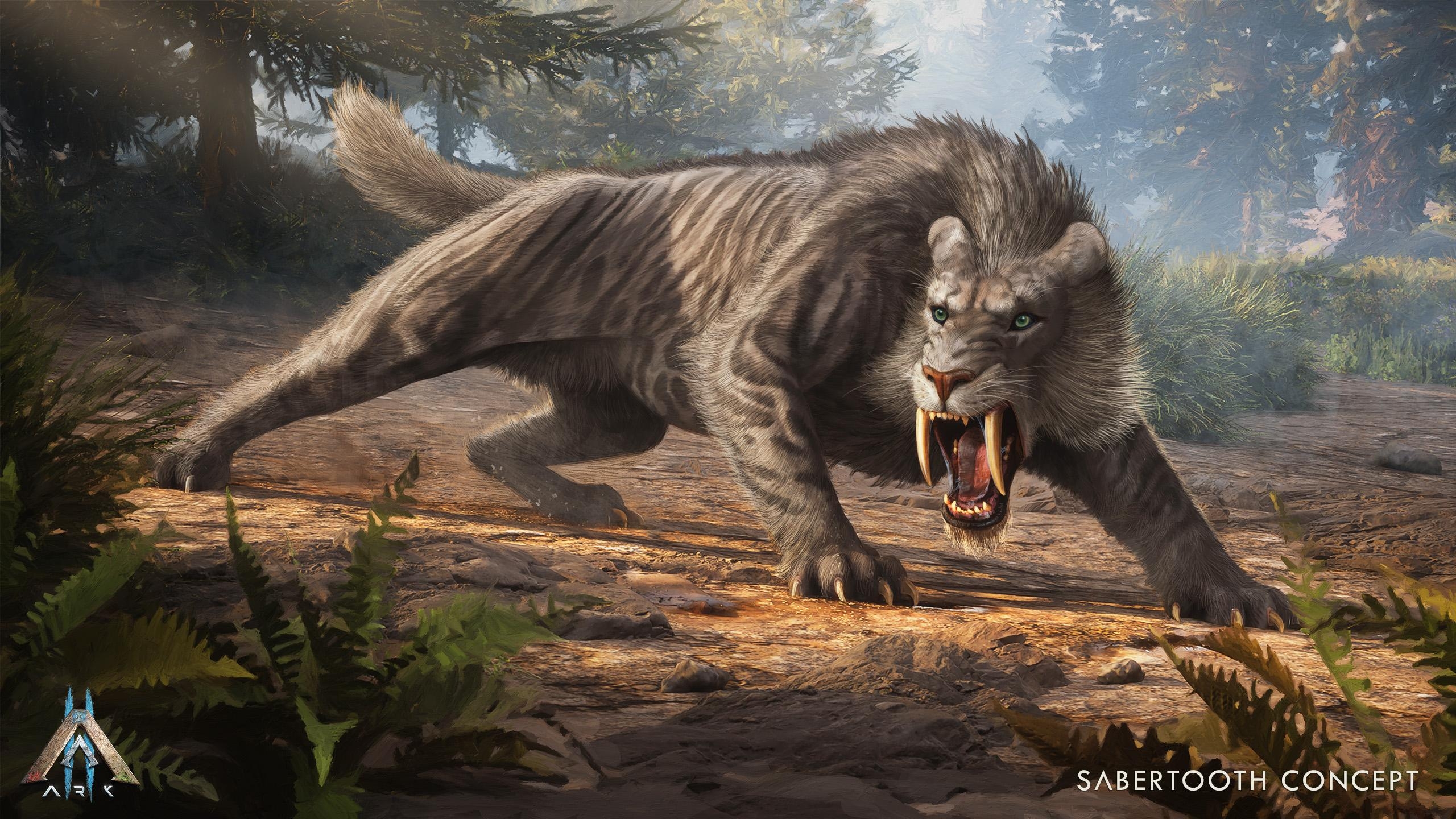 2560x1440 ARK Survival Sabertooth Wallpaper HD, Desktop