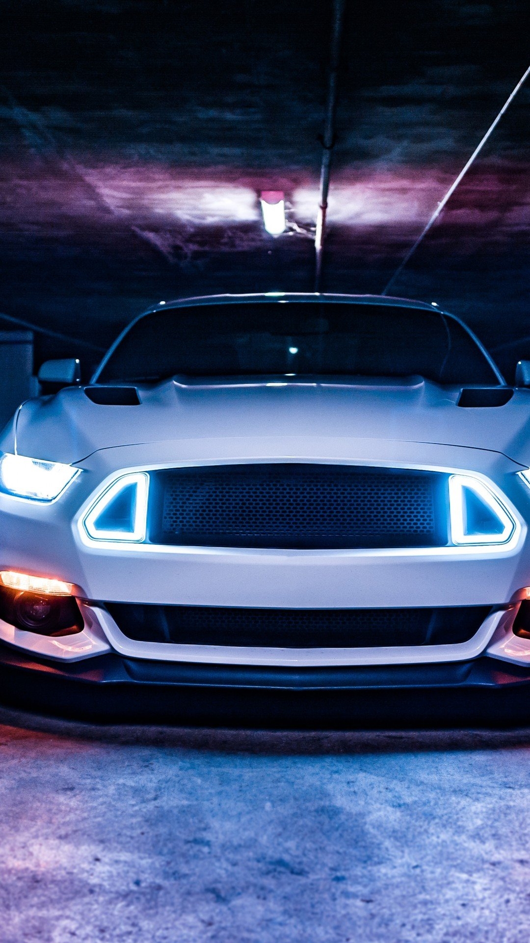 1080x1920 Ford Mustang Neon lights 5K Wallpaper iPhone 6 Plus Hot Desktop and background for your PC and mobile, Phone