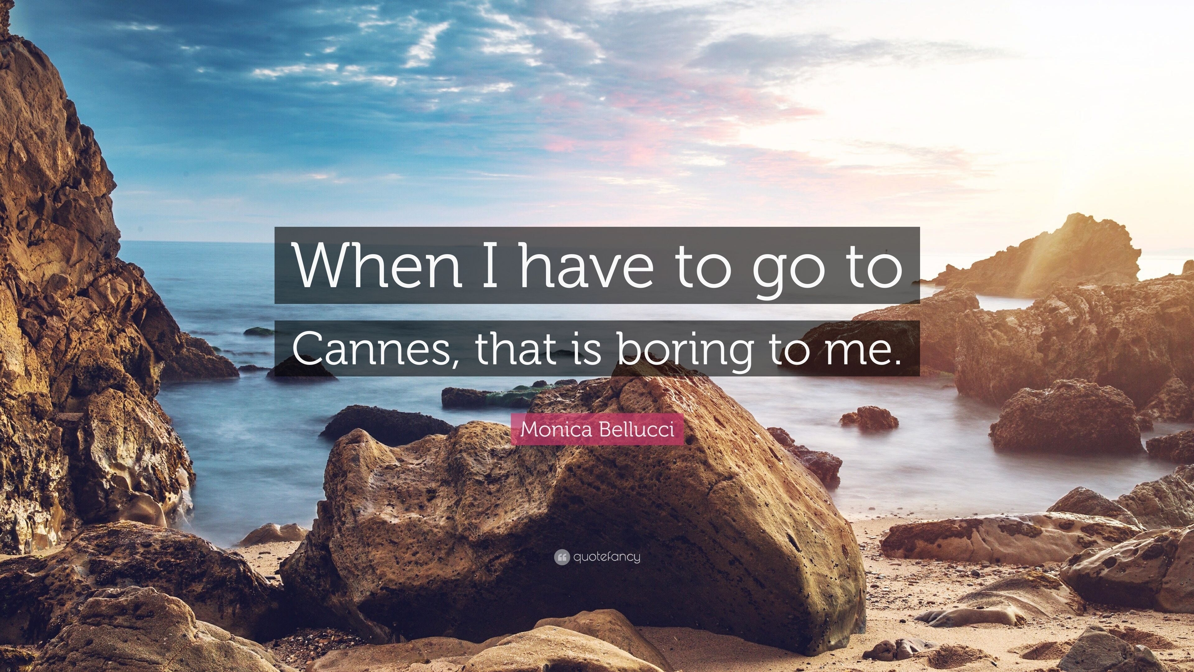 3840x2160 Monica Bellucci Quote: “When I have to go to Cannes, that is boring, Desktop