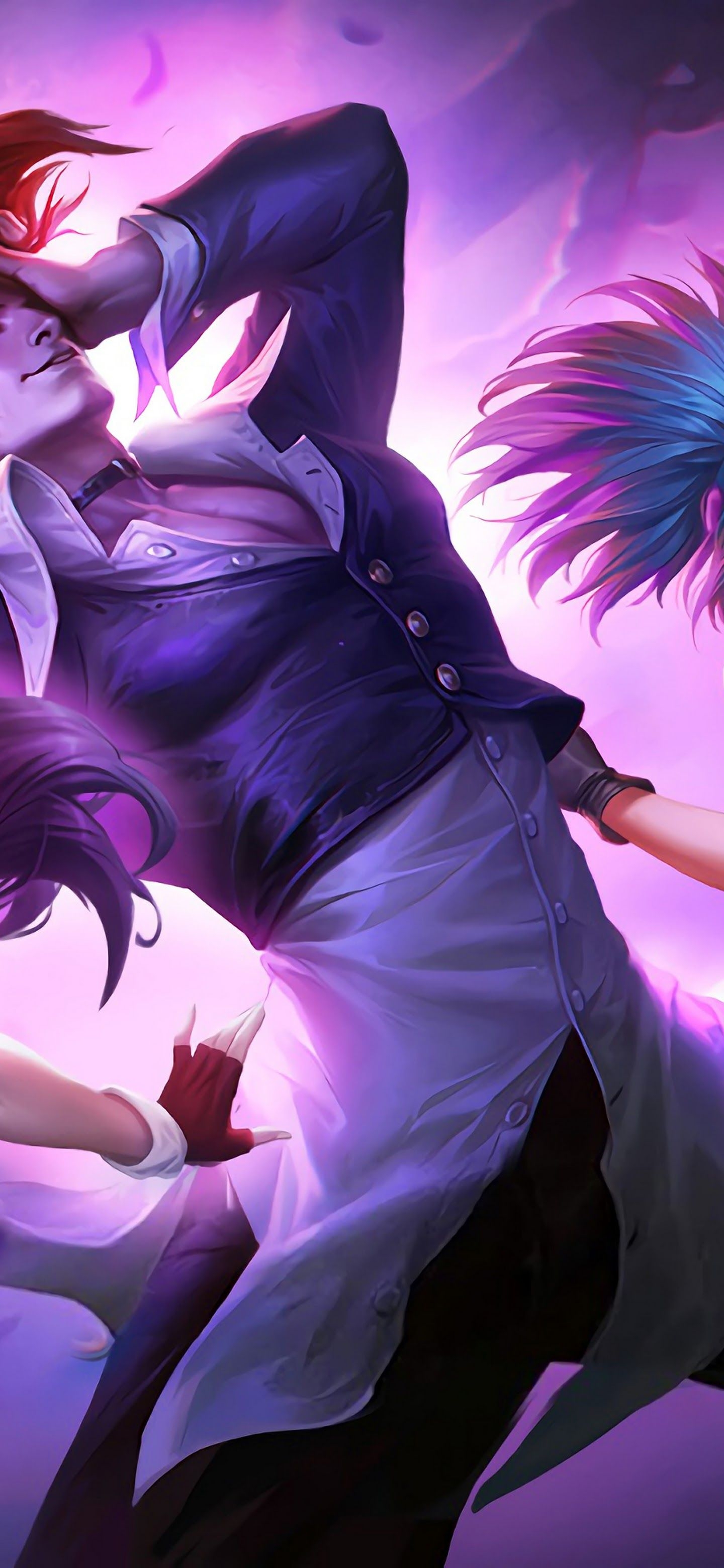 1440x3120 Chou Iori Guinevere Athena Asamiya Karina Leona ML KoF Skins, Phone