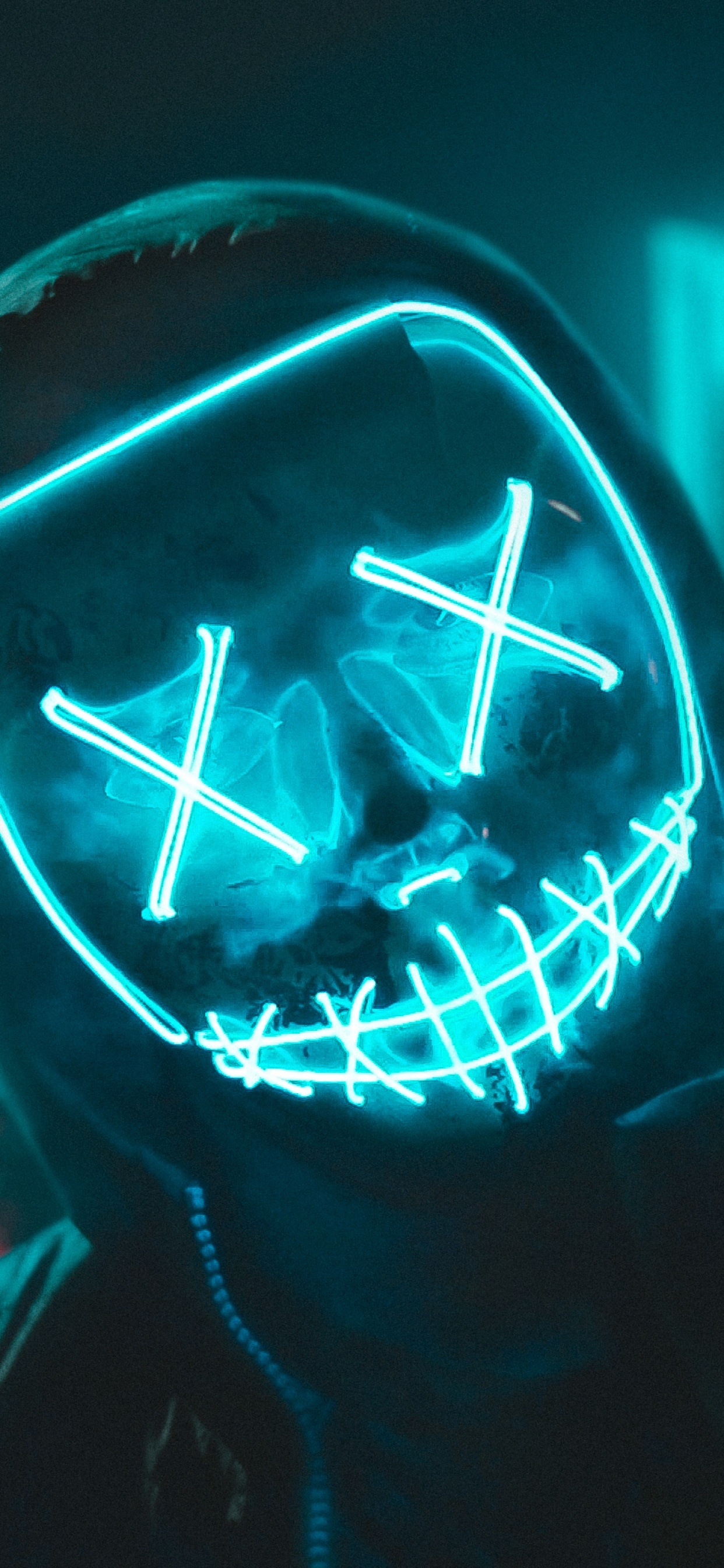 1250x2690 LED mask Wallpaper 4K, Neon, Urban, Night, Photography, Phone