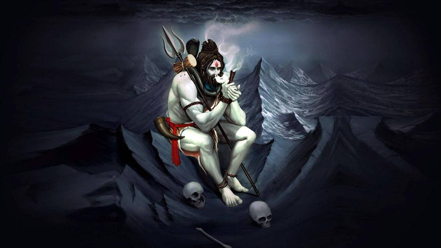 1430x800 Download Mahakal Smoking Skulls Wallpaper, Desktop