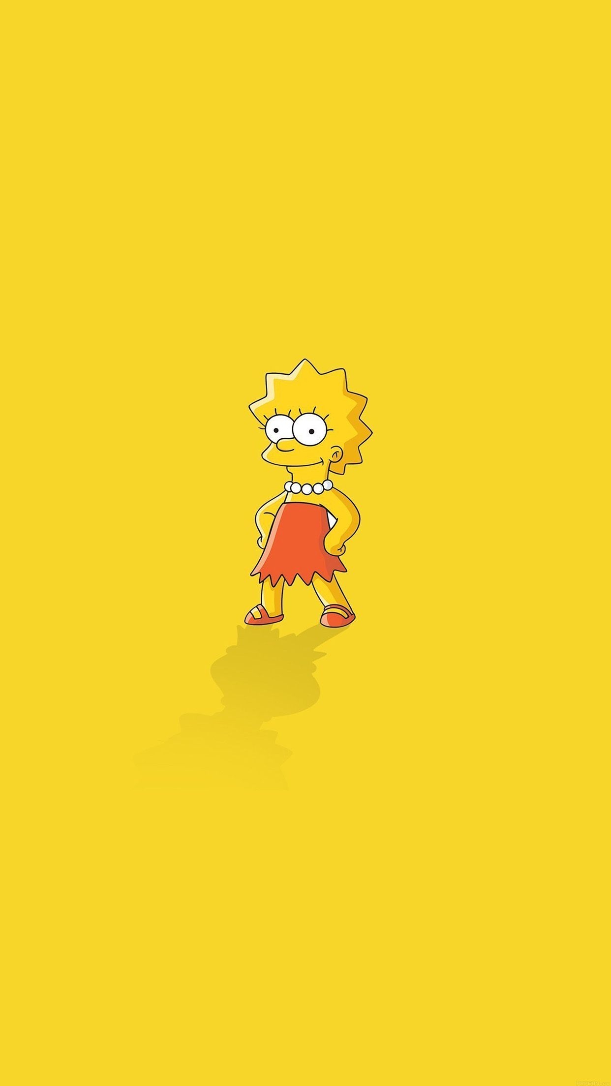 1250x2210 Lisa Simpson Minimal Simple Illust Cartoon, Phone