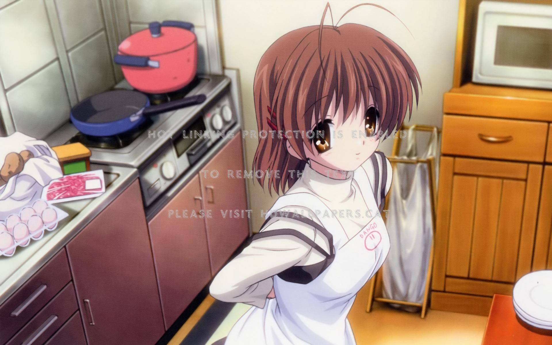 1920x1200 nagisa furukawa apron clannad dango ketchen, Desktop