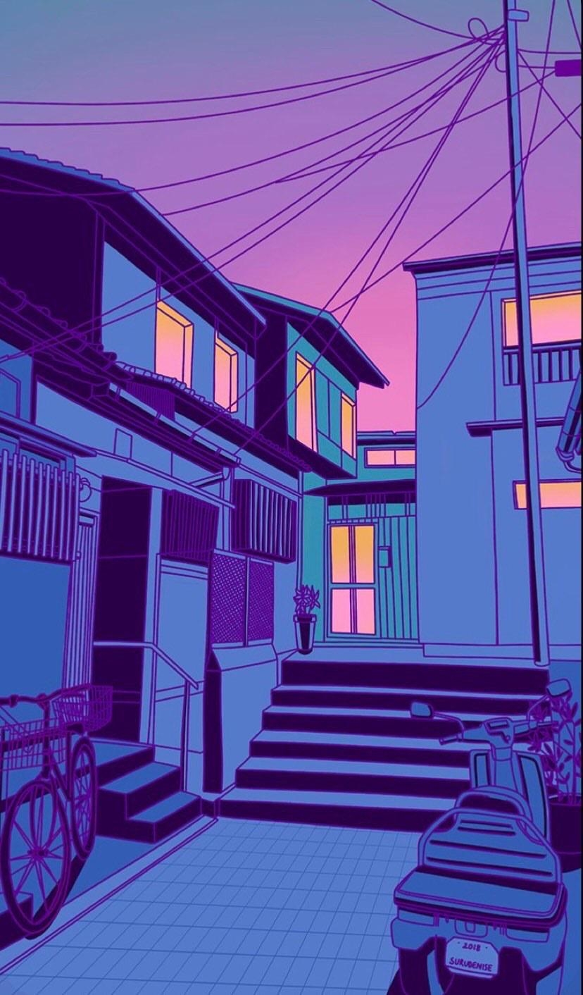 830x1420 A chill Lofi style wallpaper, Phone