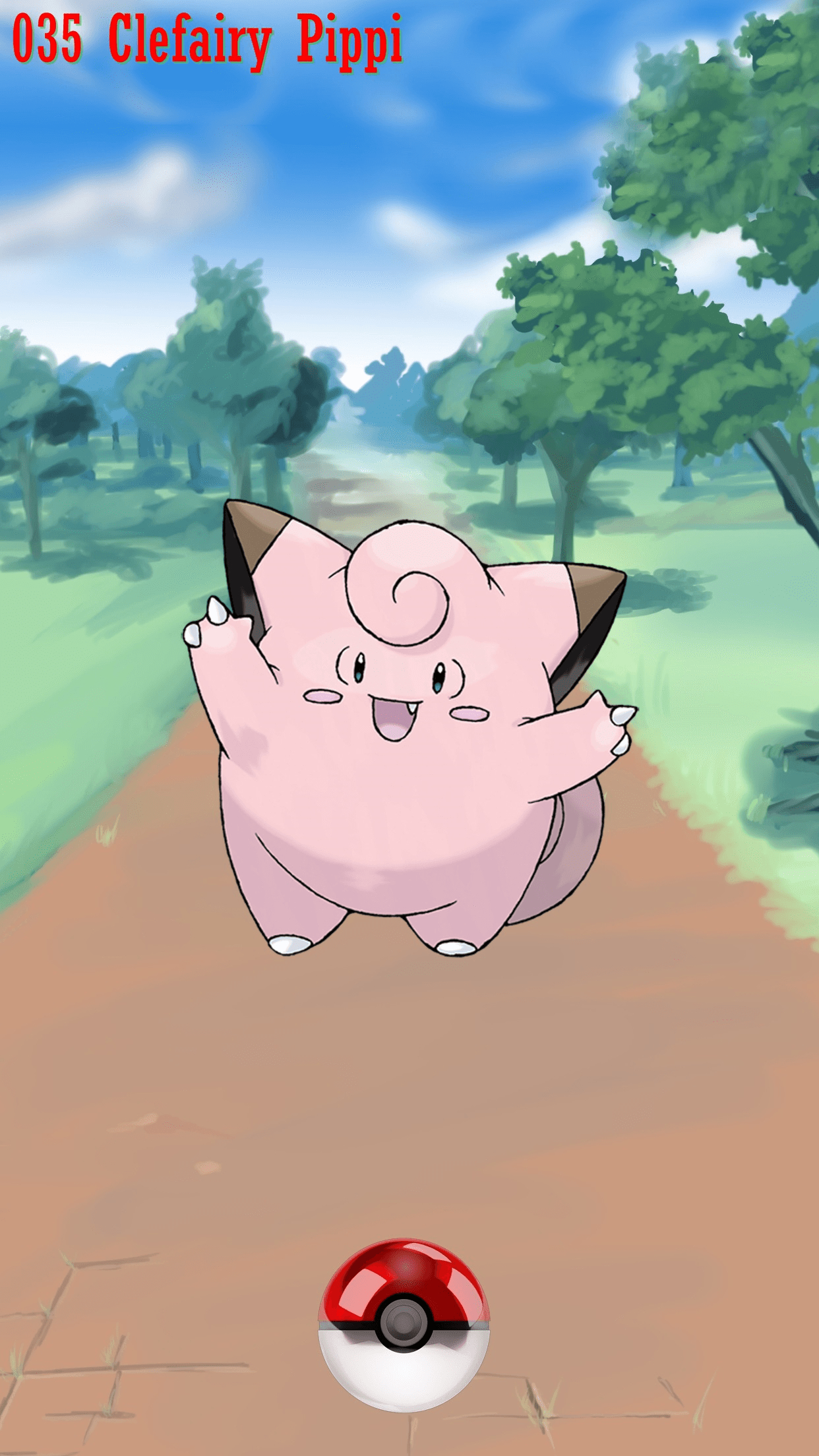 1250x2210 Street Pokeball Clefairy Pippi, Phone