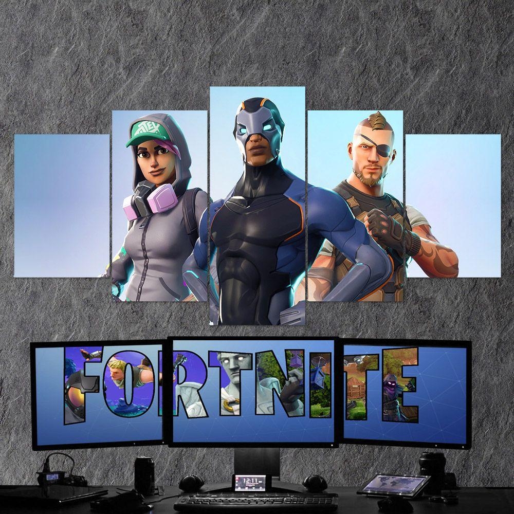 1000x1000 Fortnite 05 Teknique 5 Piece Canvas Wall Art, Phone