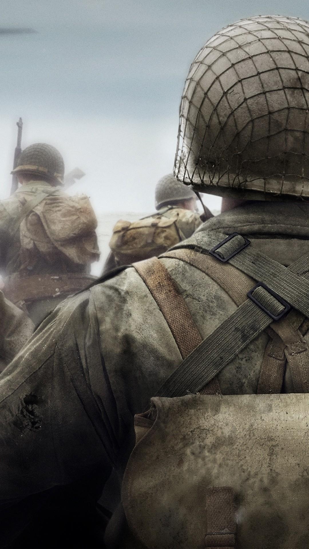 1080x1920 Download  Call Of Duty: Wwii, Soldiers, Back View, Phone