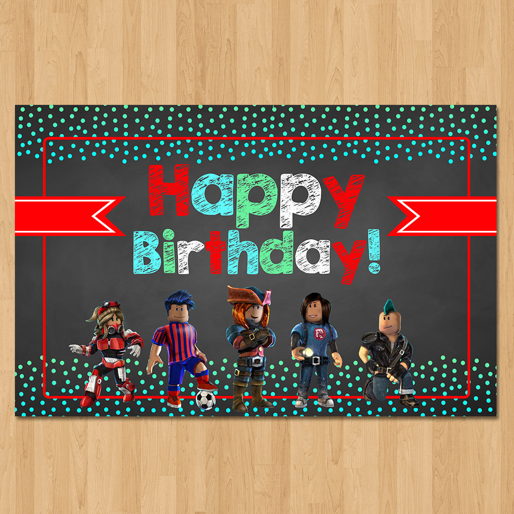 1000x1000 Roblox Happy Birthday Placemat Chalkboard Roblox Birthday, Phone