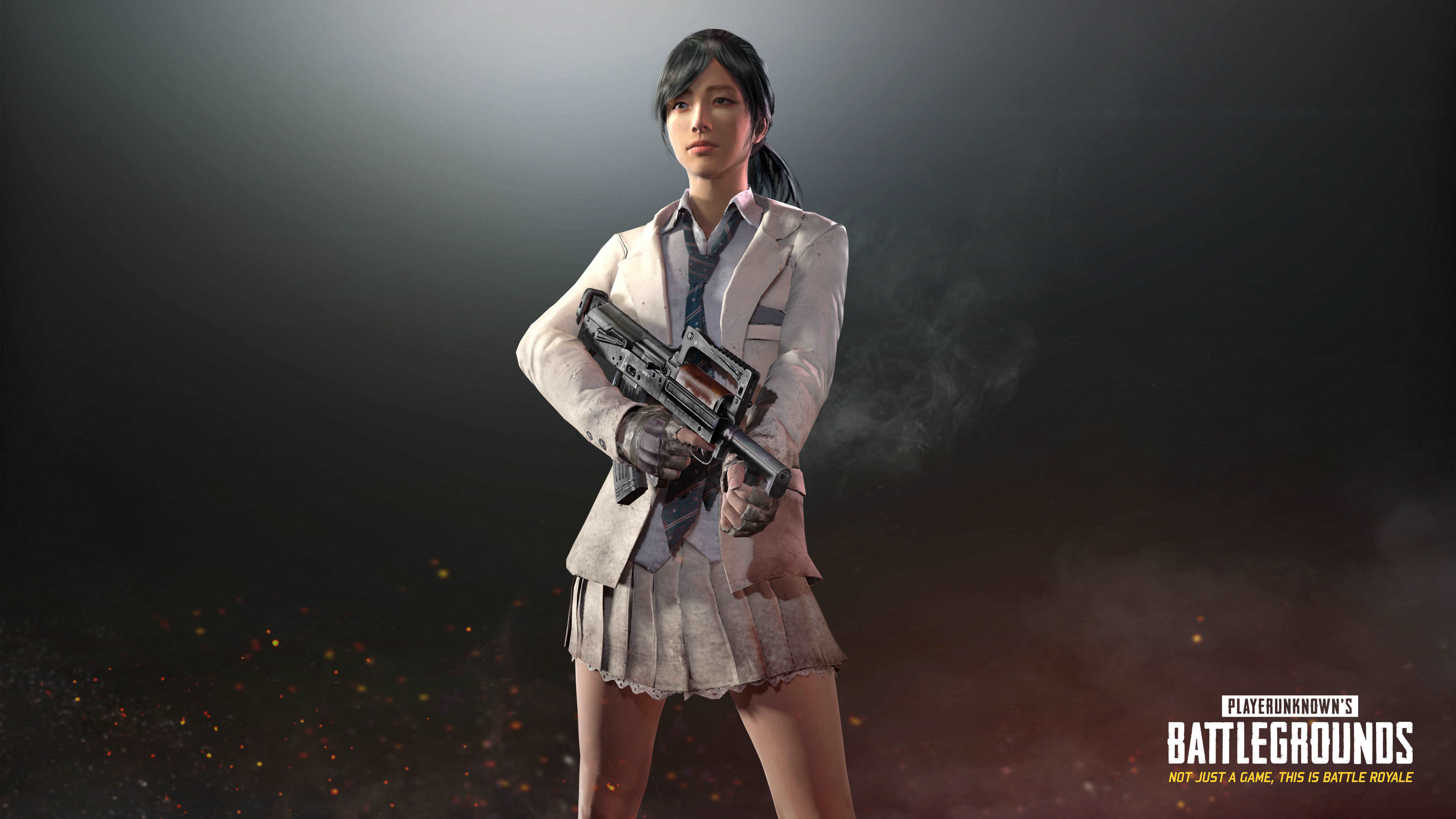 3840x2160 PUBG Player Unknown Battlegrounds Ivory School Uniform Set UHD 4K Wallpaper, Desktop