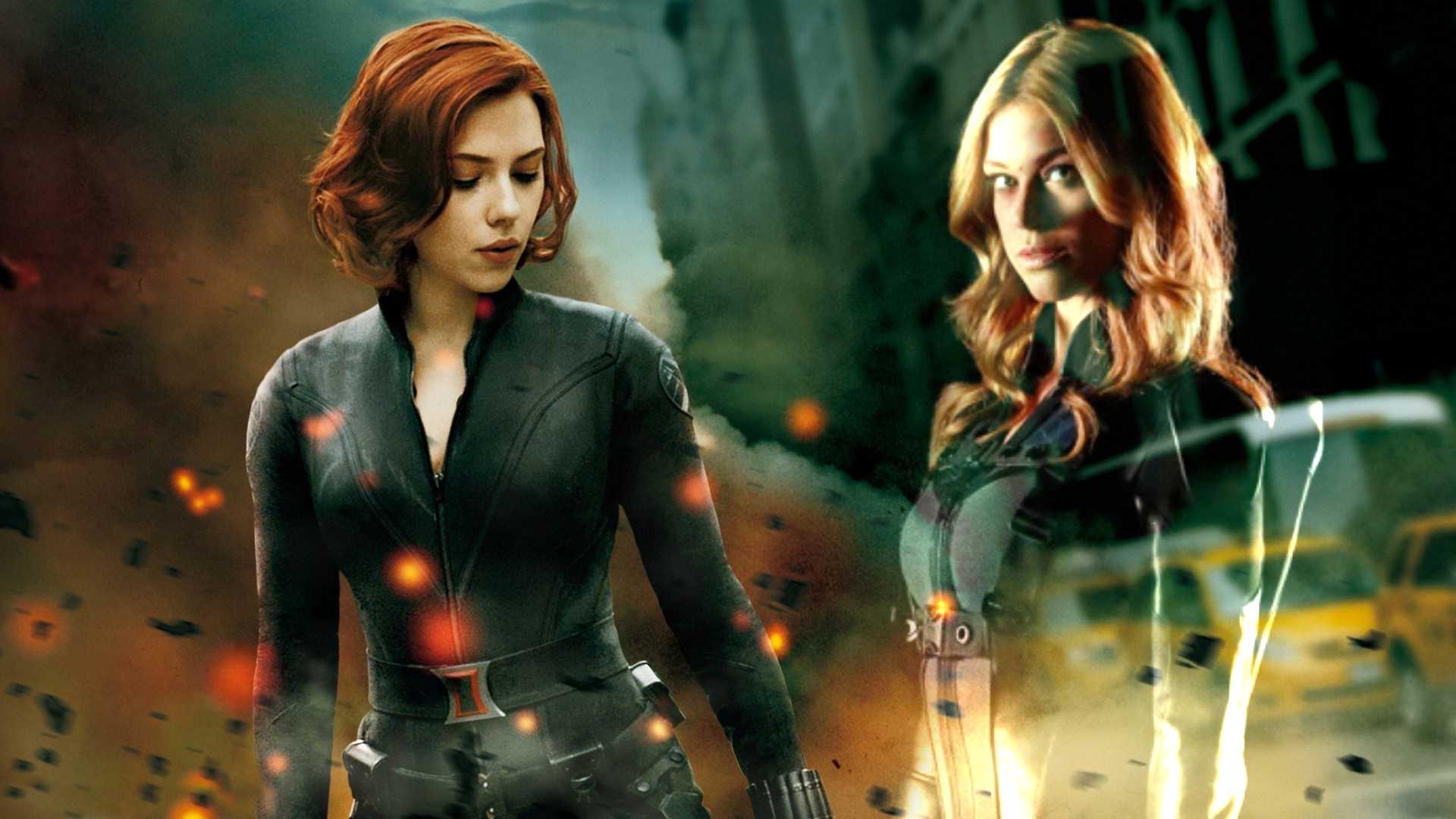 1920x1080 ADRIANNE PALICKI Dreams of Mockingbird Fighting Beside Black Widow, Desktop