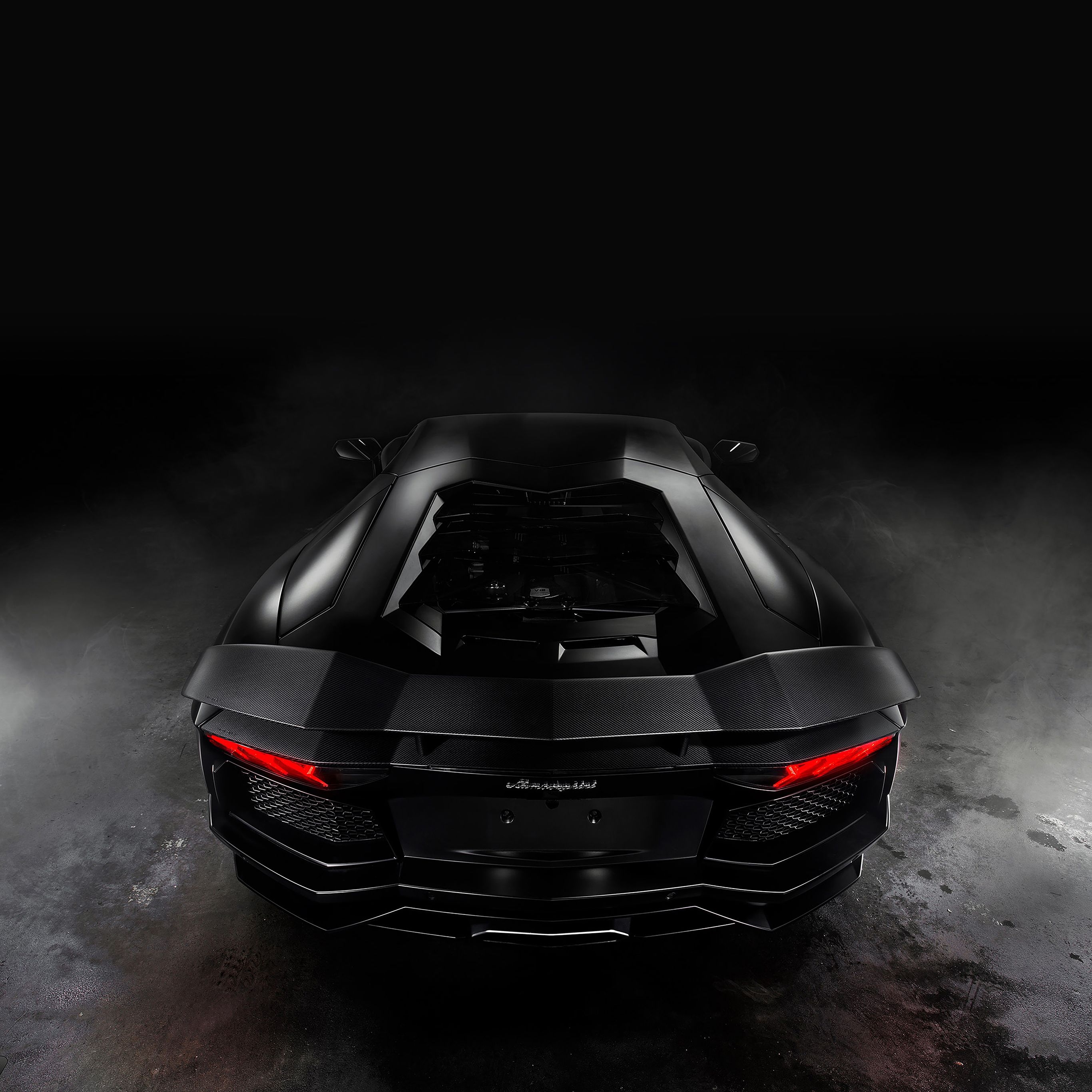 2740x2740 Back Of Lamorghini Aventador Car Dark Art, Phone