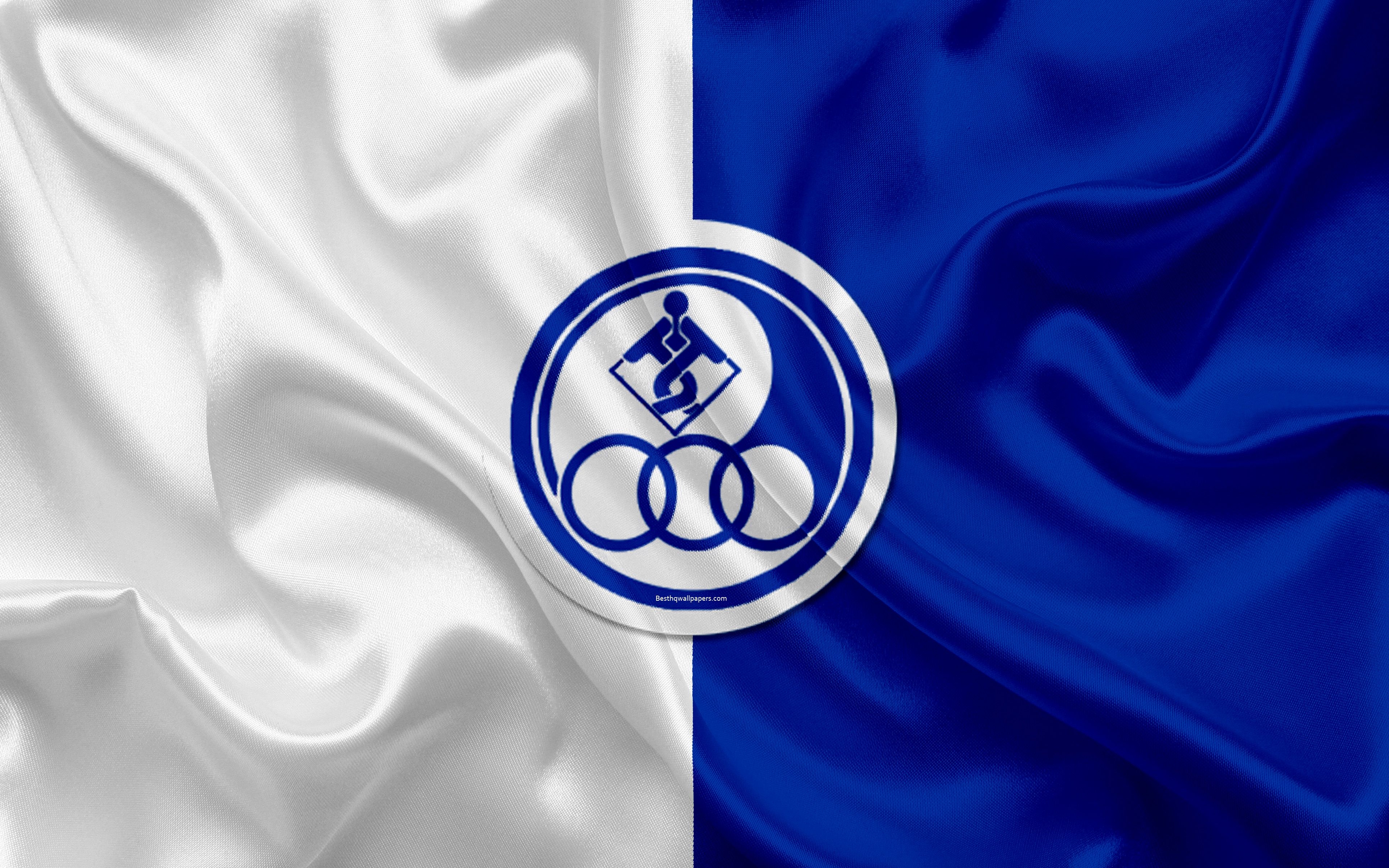 3840x2400 Download wallpaper Esteghlal Khuzestan FC, 4k, silk texture, logo, Desktop