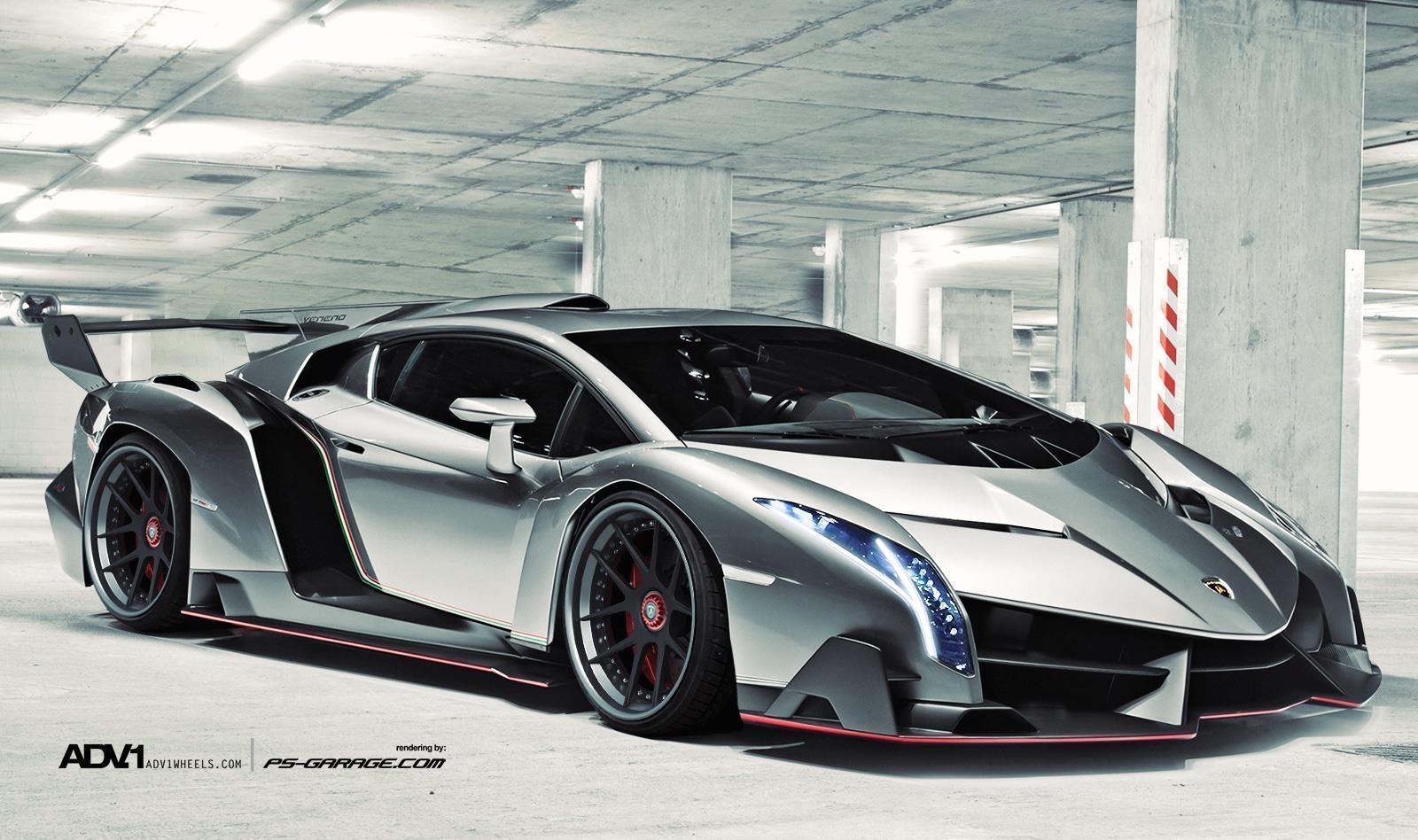 1600x950 Lamborghini Veneno Chrome, Desktop