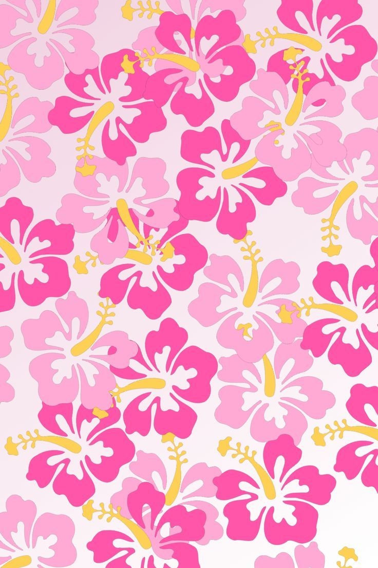 740x1110 Hibiscus flower wallpaper. Vintage flowers wallpaper, Cute patterns wallpaper, Preppy wallpaper, Phone