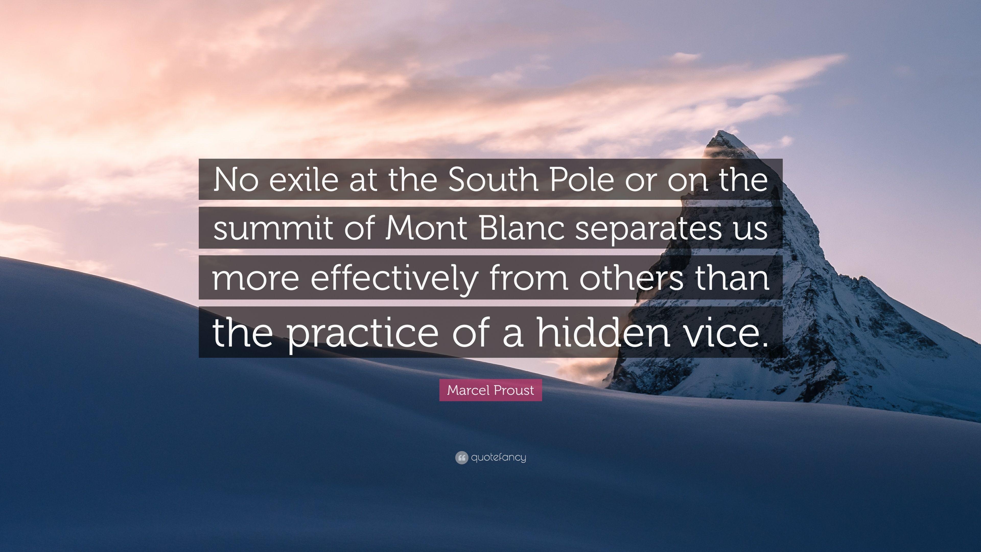 3840x2160 Marcel Proust Quote: “No exile at the South Pole or on the summit, Desktop