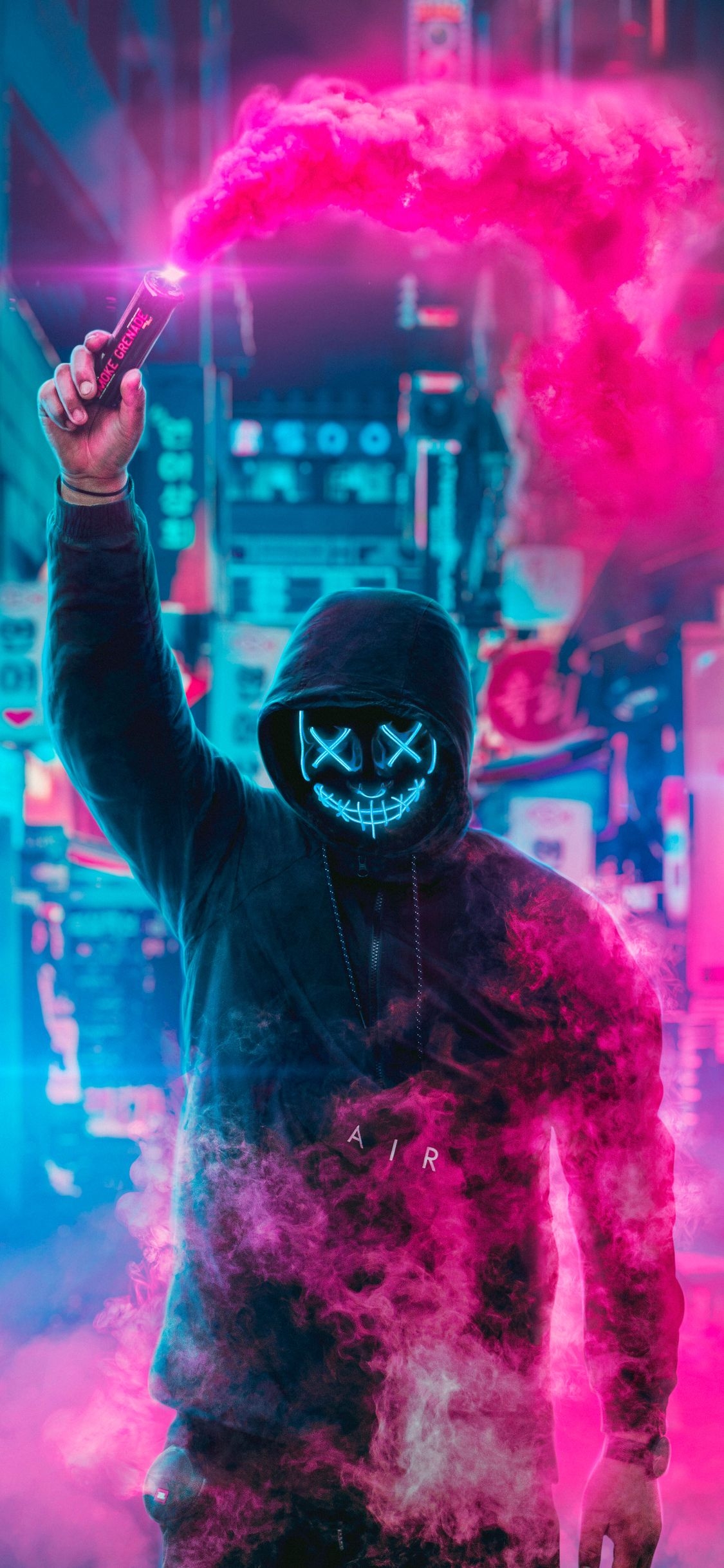 1130x2440 Neon Wallpaper 4k iPhone X, Phone