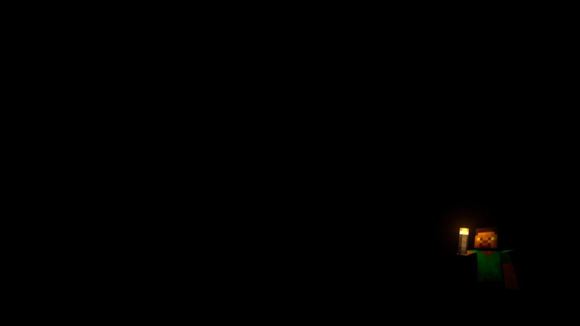 1920x1080 Minecraft steve black minimalistic torch wallpaper, Desktop