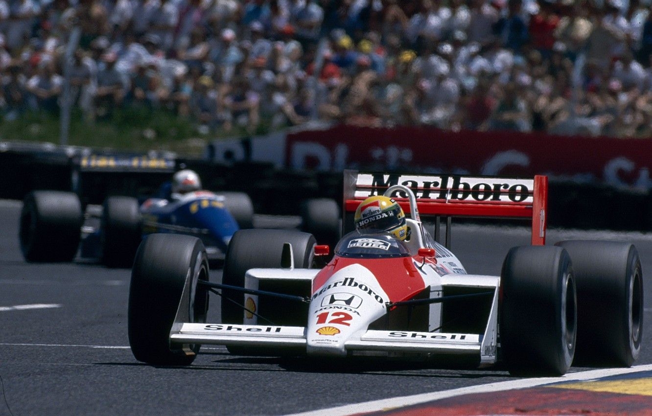 1340x850 Wallpaper Ayrton Senna, GP France, Season McLaren MP4 4 Image For Desktop, Section спорт, Desktop