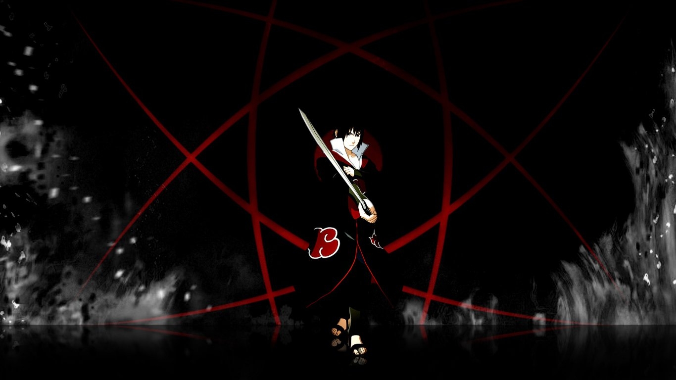 1370x770 Download naruto, dark, sasuke uchiha  wallpaper, tablet, laptop,  HD image, background, 6741, Desktop