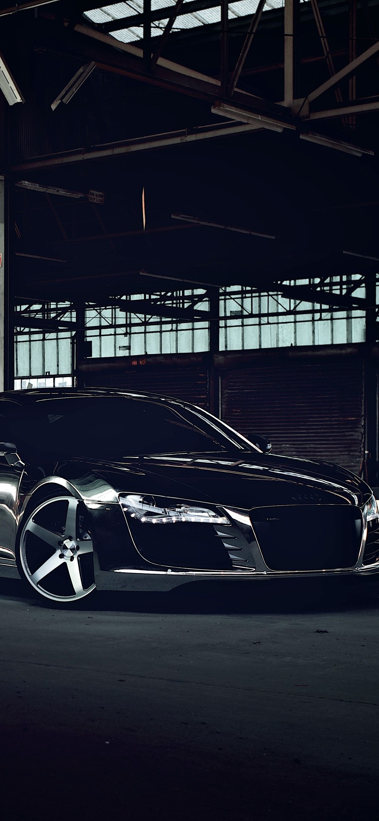 1250x2690 Audi R8 Black Car  IPhone 11 Pro XS Max Wallpaper, Background, Picture, Image, Phone