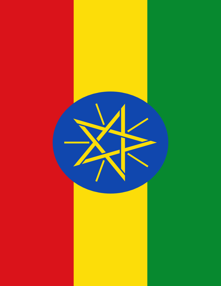 850x1100 Ethiopia Flag Full Page - Flags Countries E Ethiopia, Phone