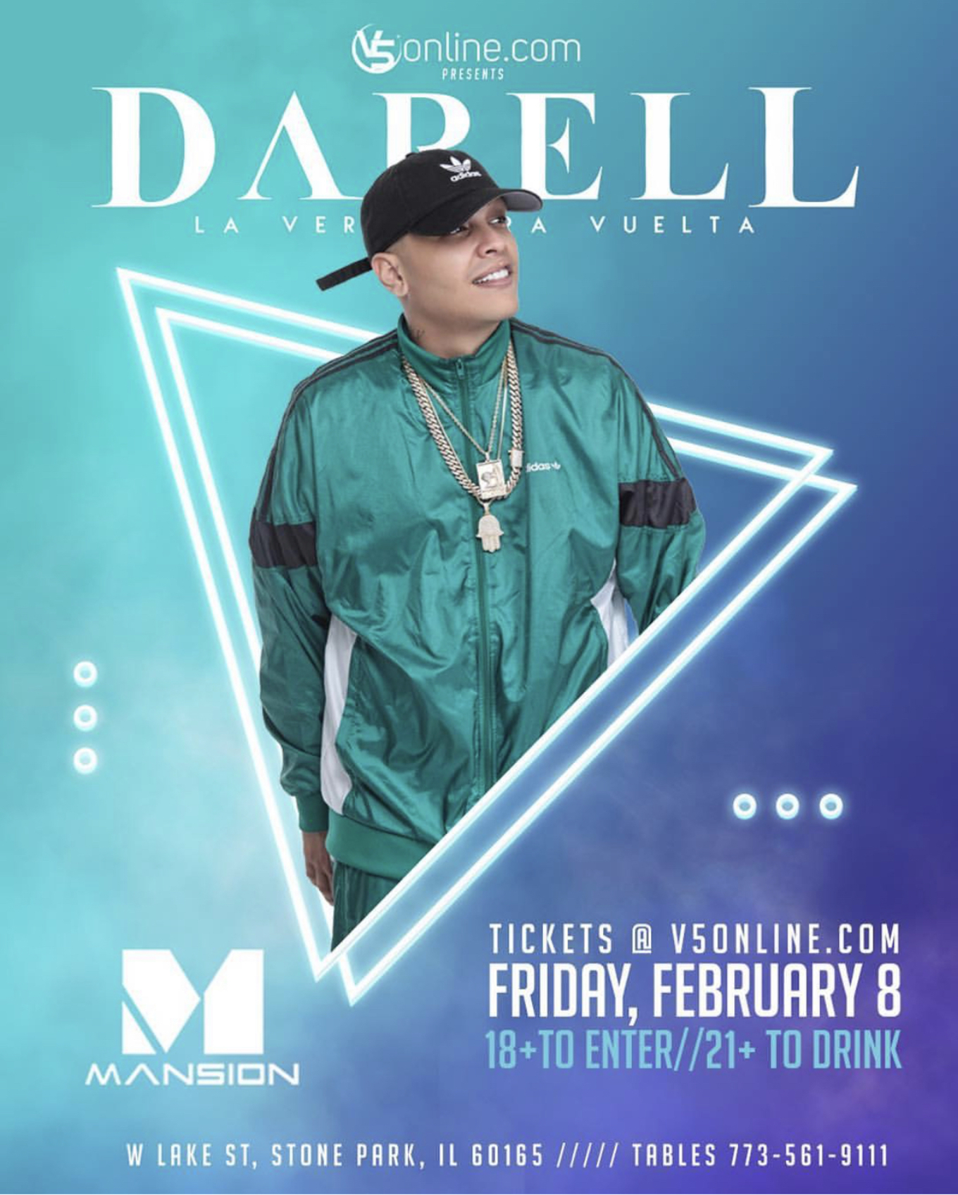 1360x1700 DARELL LIVE & REGGAETON PARTY Nightclub, Stone, Phone