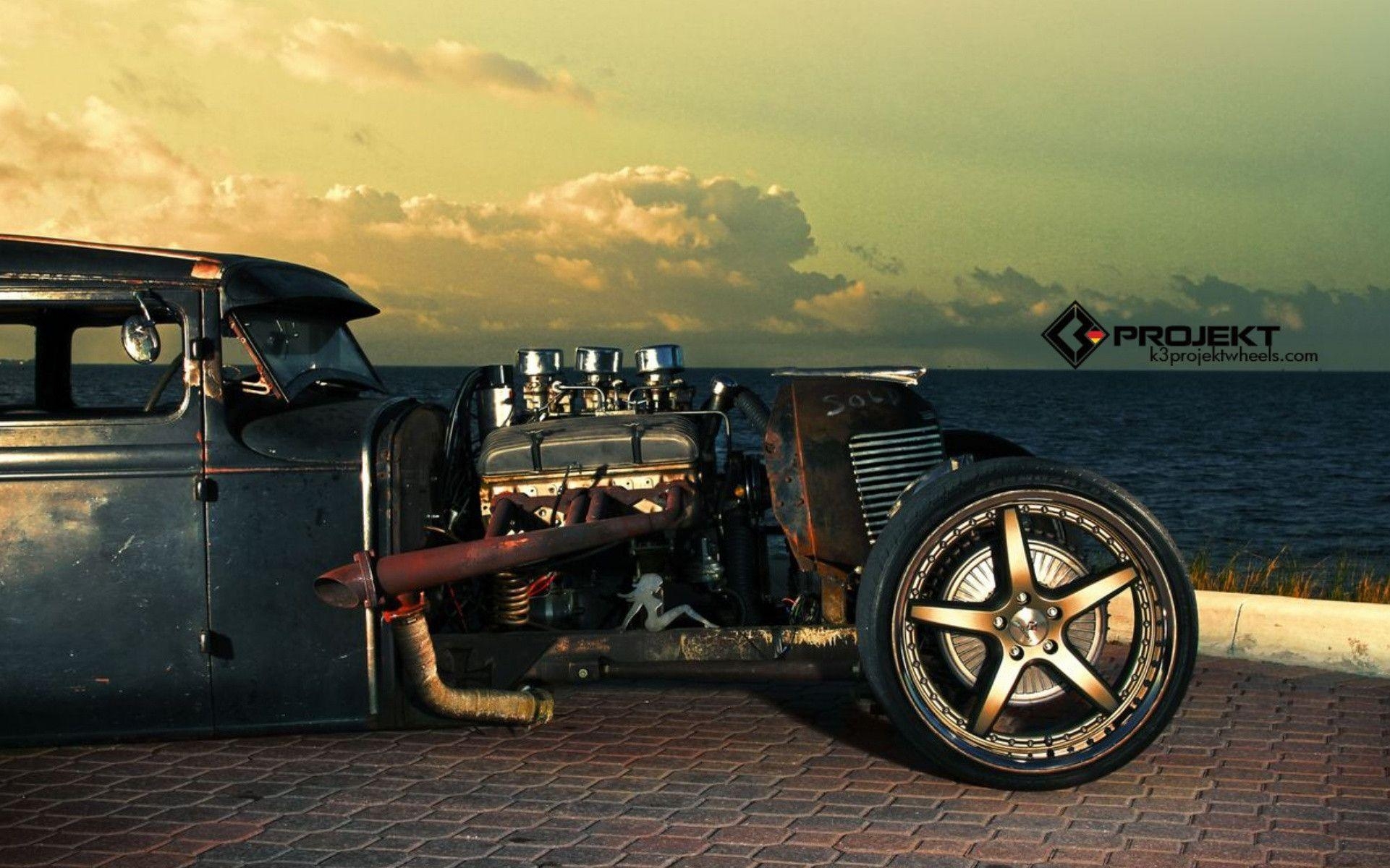 1930x1200 K3 Projekt Ford Model T Rat Rod Hot Rods Retro Engine Engines, Desktop