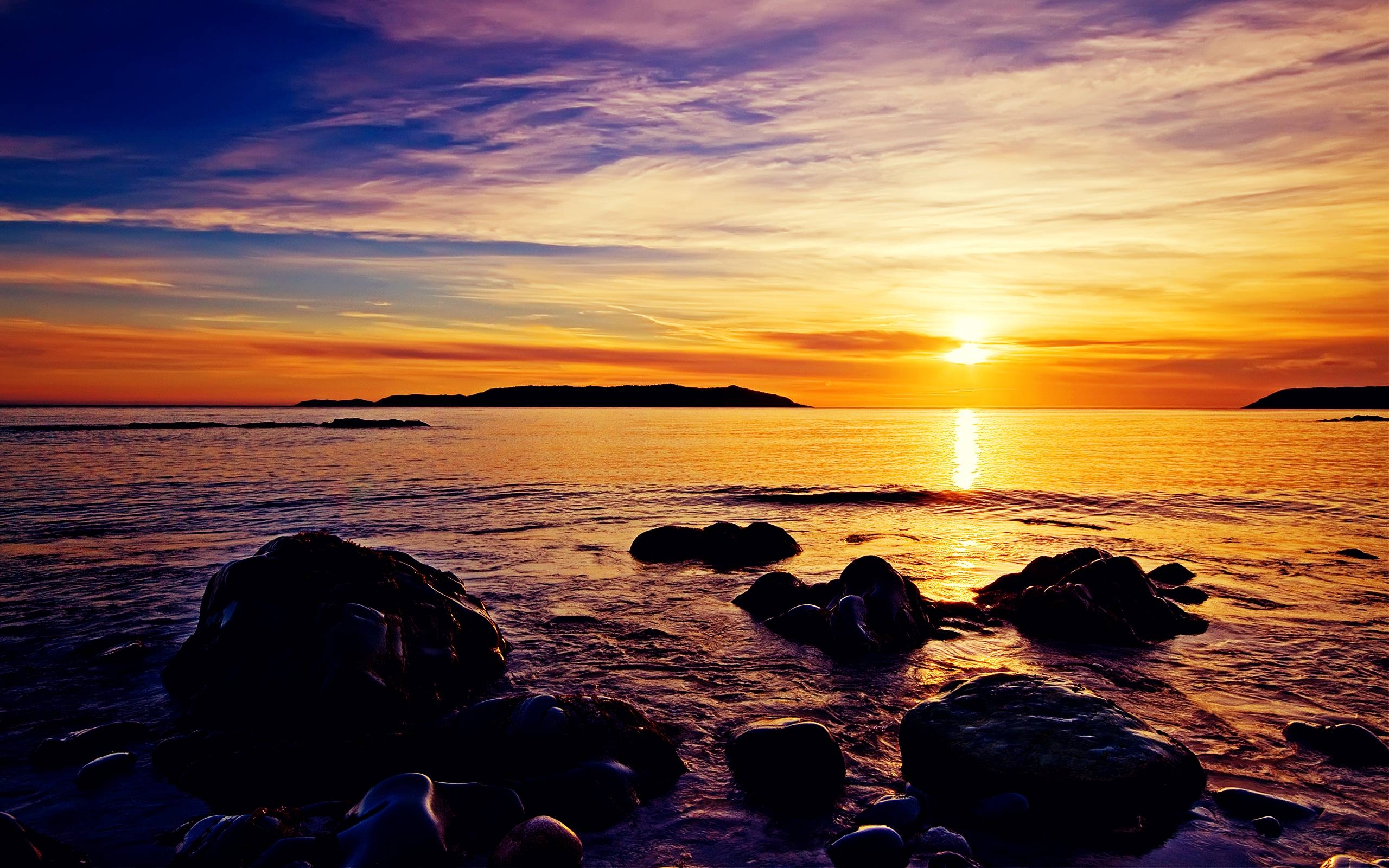 2560x1600 Sunrise Beach New HD Wallpaper « Nature « Free Download High, Desktop