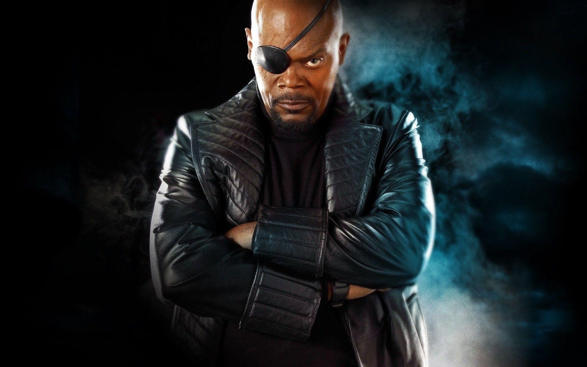 1920x1200 Samuel L. Jackson, Nick Fury, Eyepatches, Arms Crossed, Captain, Desktop