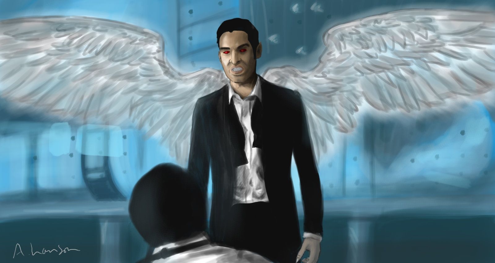 1600x860 Lucifer Morningstar Wallpaper. Lucifer Wallpaper, Lucifer Fox Wallpaper and Lucifer Angel Sanctuary Wallpaper, Desktop