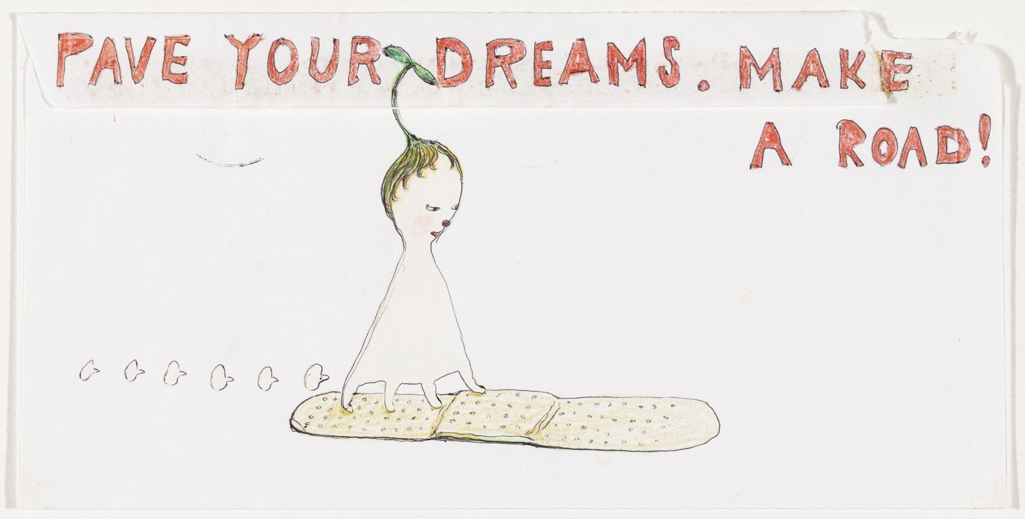 2000x1020 Yoshitomo Nara. Untitled (Pave your dreams. Make a road!) from the series Time of My Life. 1992–2000, Desktop