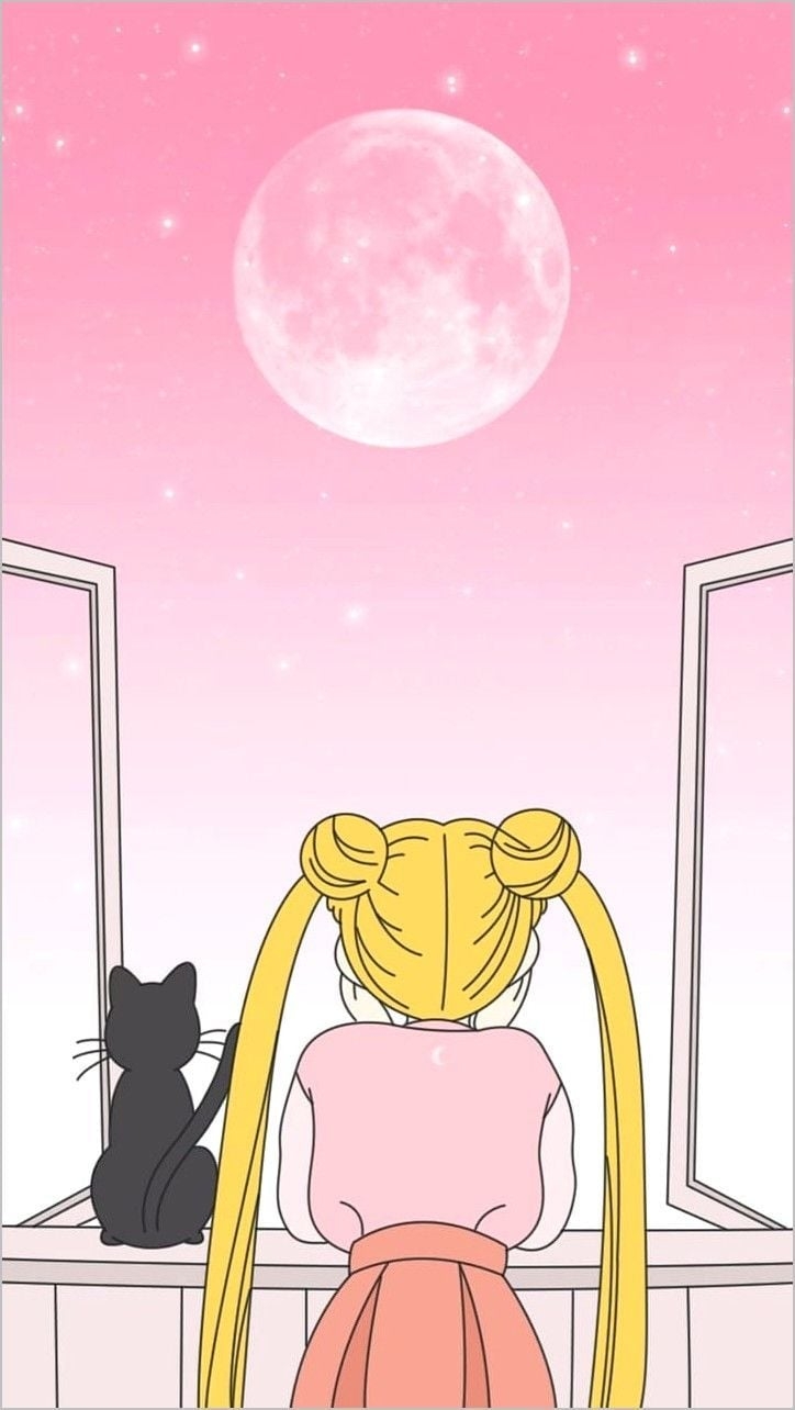 730x1290 Aesthetic Luna Sailor Moon Wallpaper 4k. Sailor moon wallpaper, Sailor moon background, Sailor moon art, Phone