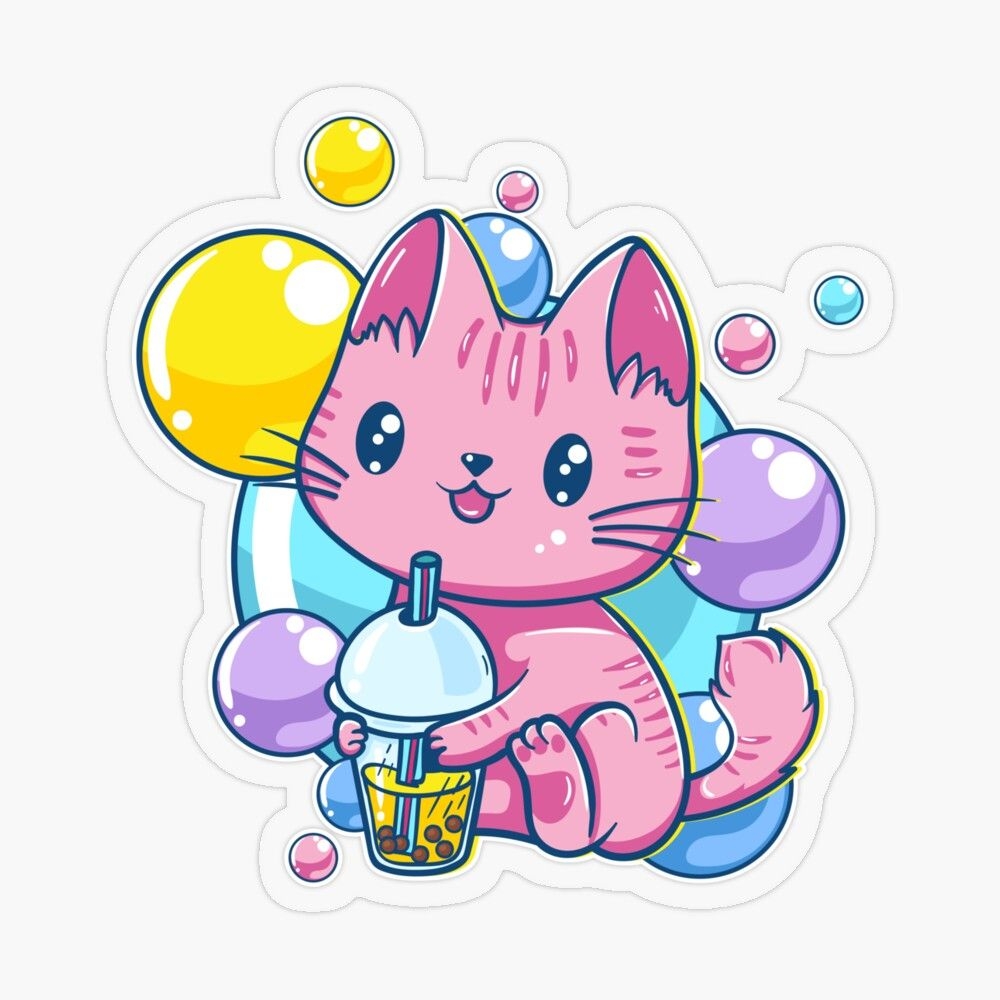 1000x1000 Get My Art Printed On Awesome Products. Support Me At Redbubble #RBandME I Sticker Kawaii Pink Pastel Chi. Kawaii, Chibi, Cute Drawings, Phone