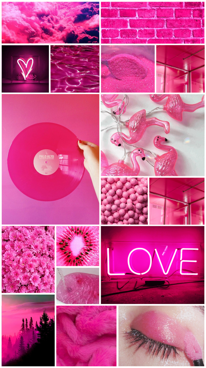 720x1280 Pink Aesthetic Wallpaper Collage, Phone