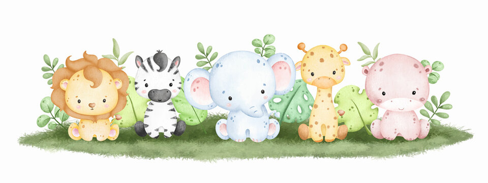 960x360 Baby Animals Image, Dual Screen