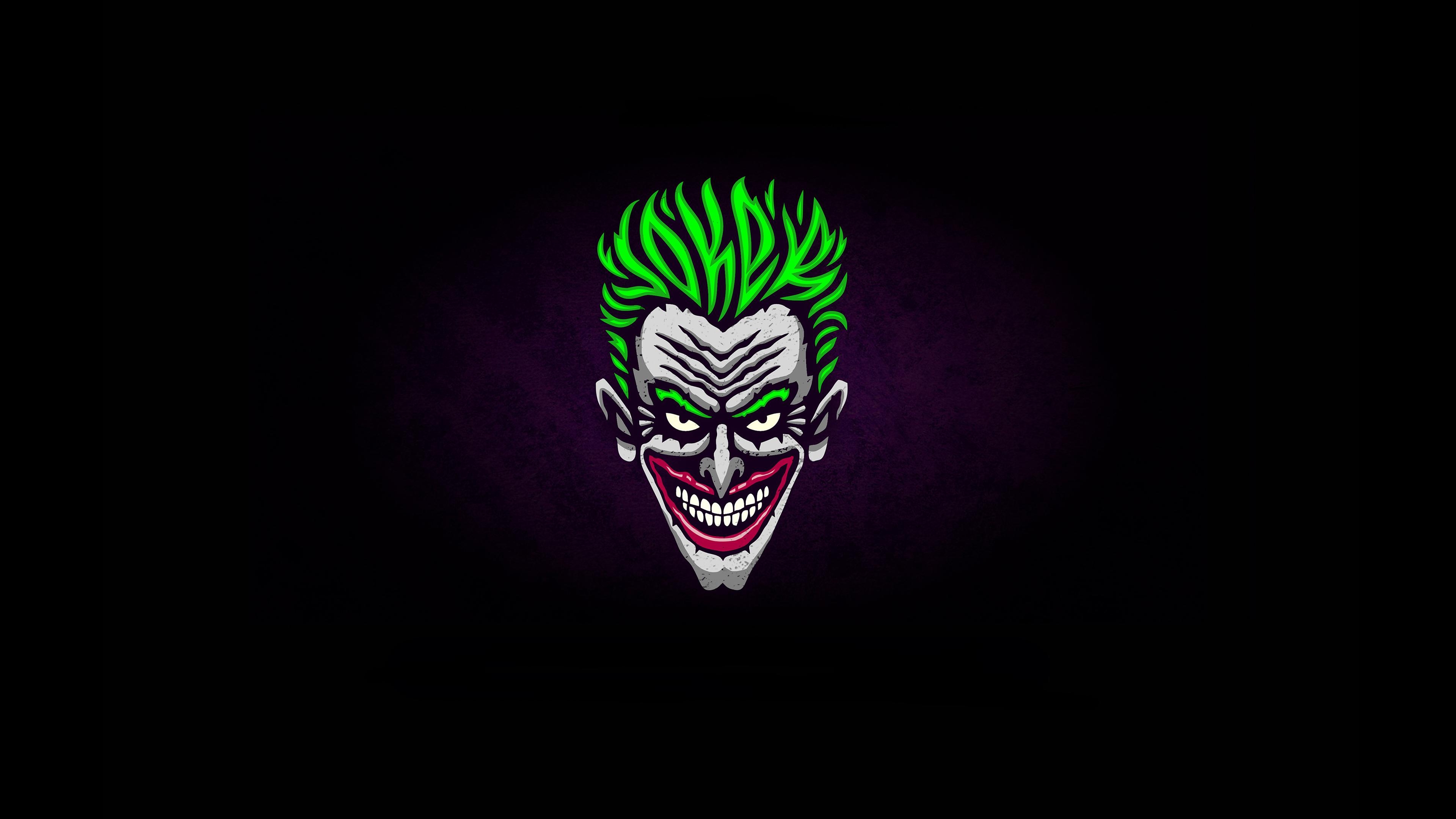 3840x2160 Joker Illustration Minimalist Wallpaper 4k Ultra HD, Desktop