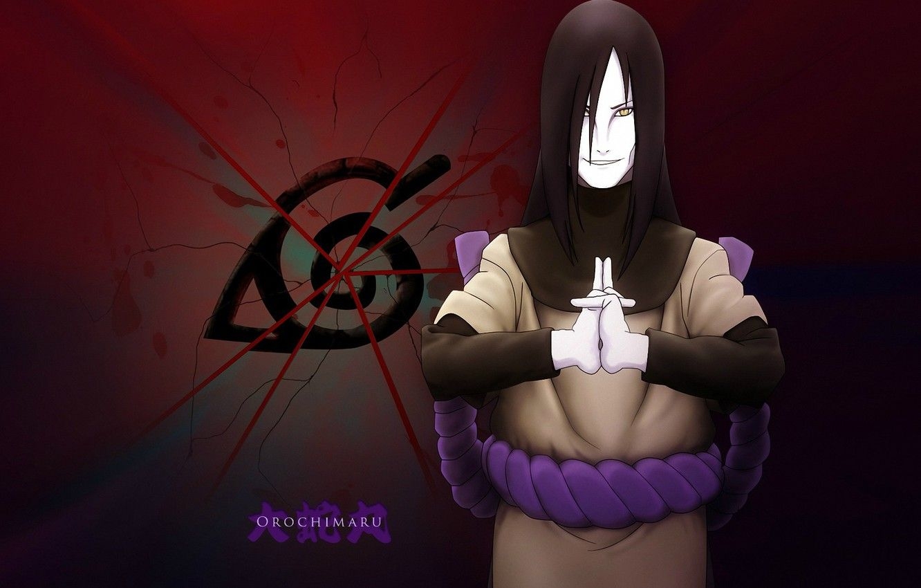 1340x850 Wallpaper fragments, Naruto, grin, snake eyes, ninja, Orochimaru, Naruto Shippuden, Naruto shippuuden, renegade, the emblem of Konoha image for desktop, section сёнэн, Desktop