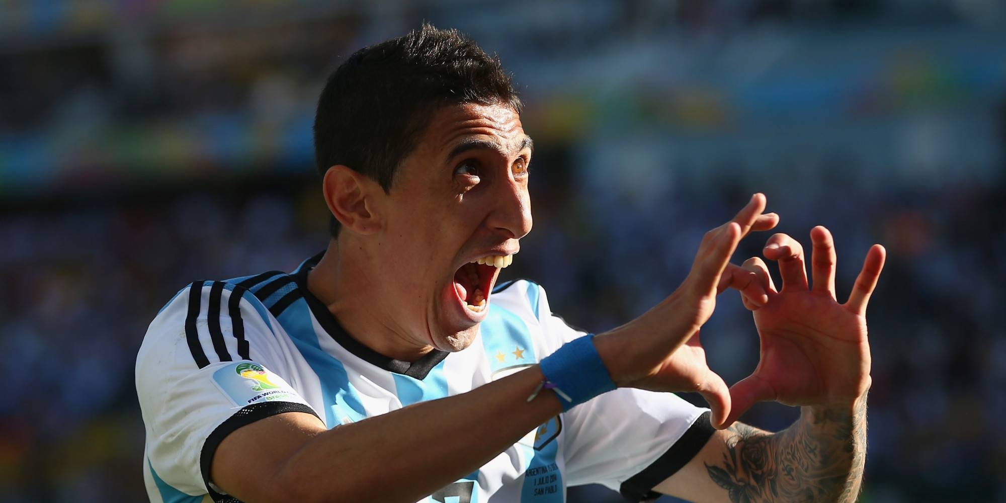 2000x1000 Angel Di Maria FIFA World Cup 2014 Wallpaper HD Wallpaper, Dual Screen