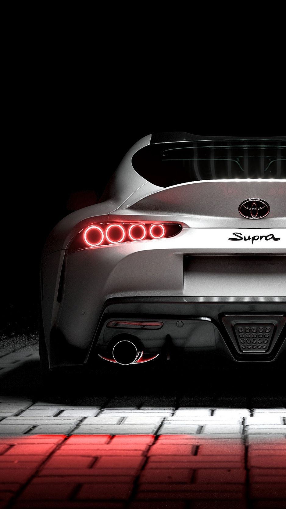 940x1670 Wallpaper Toyota Supra, Toyota, Sportscar, White, Rear Supra Wallpaper 4k, Phone