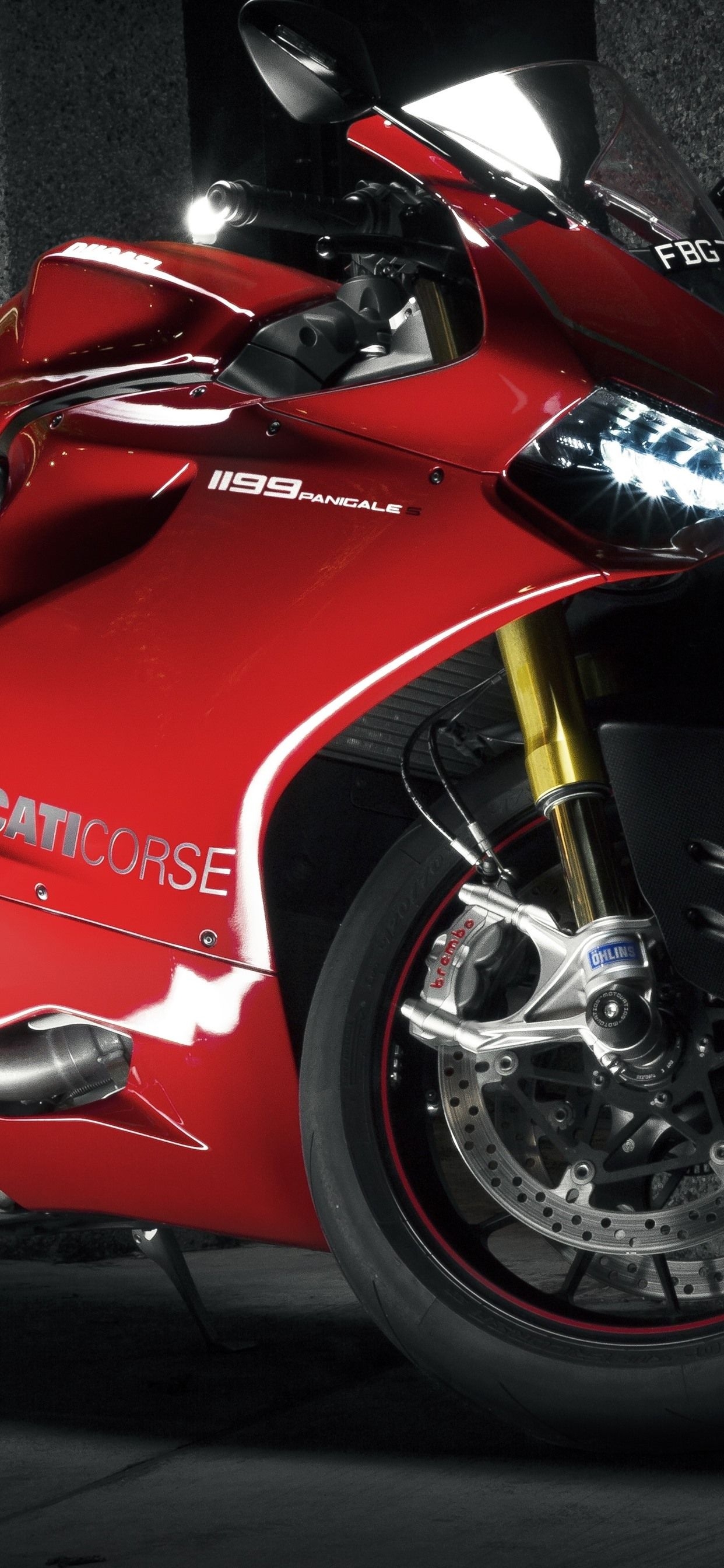 1250x2690 Ducati 1199 Red Motorcycle  IPhone 11 Pro XS Max Wallpaper, Background, Picture, Image, Phone