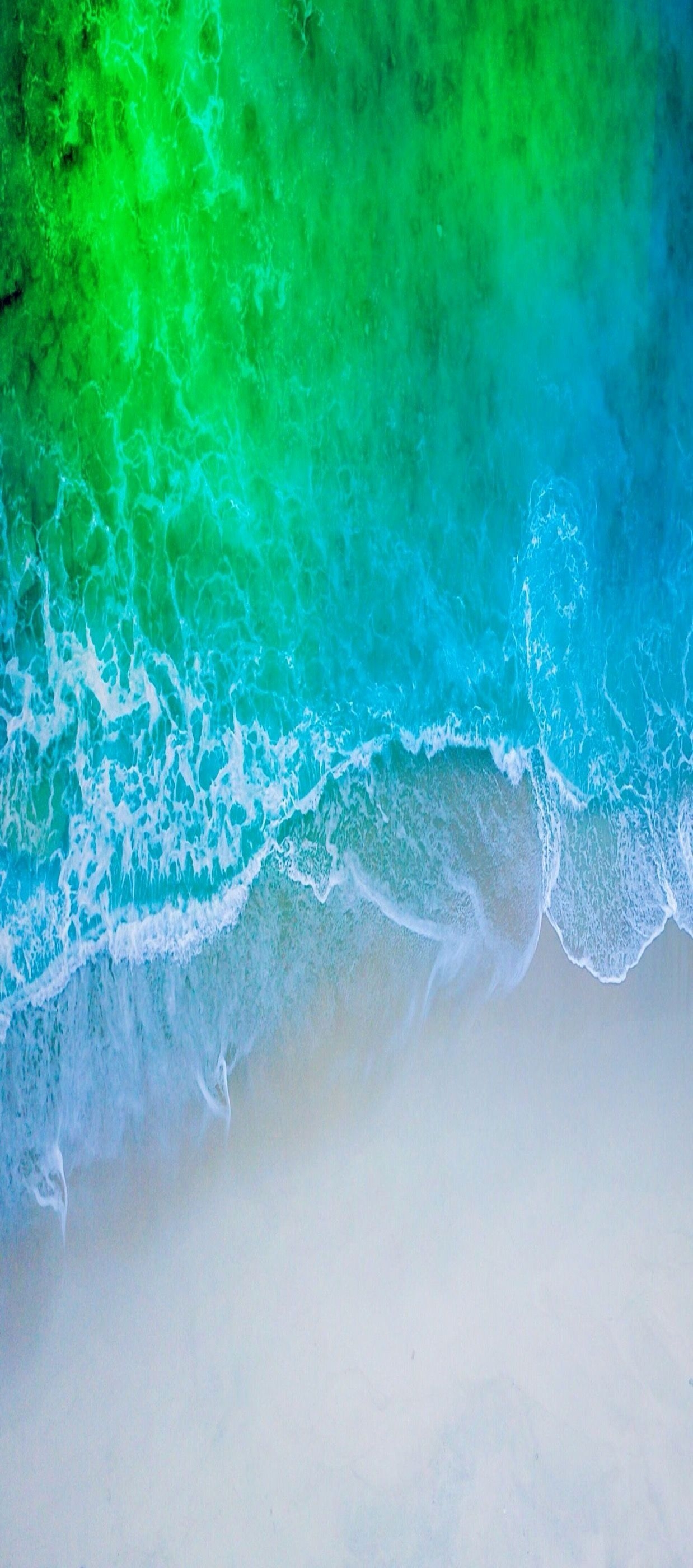 1240x2800 Aqua Blue Wallpaper New Ios 11 iPhone X Aqua Blue Water Beach, Phone