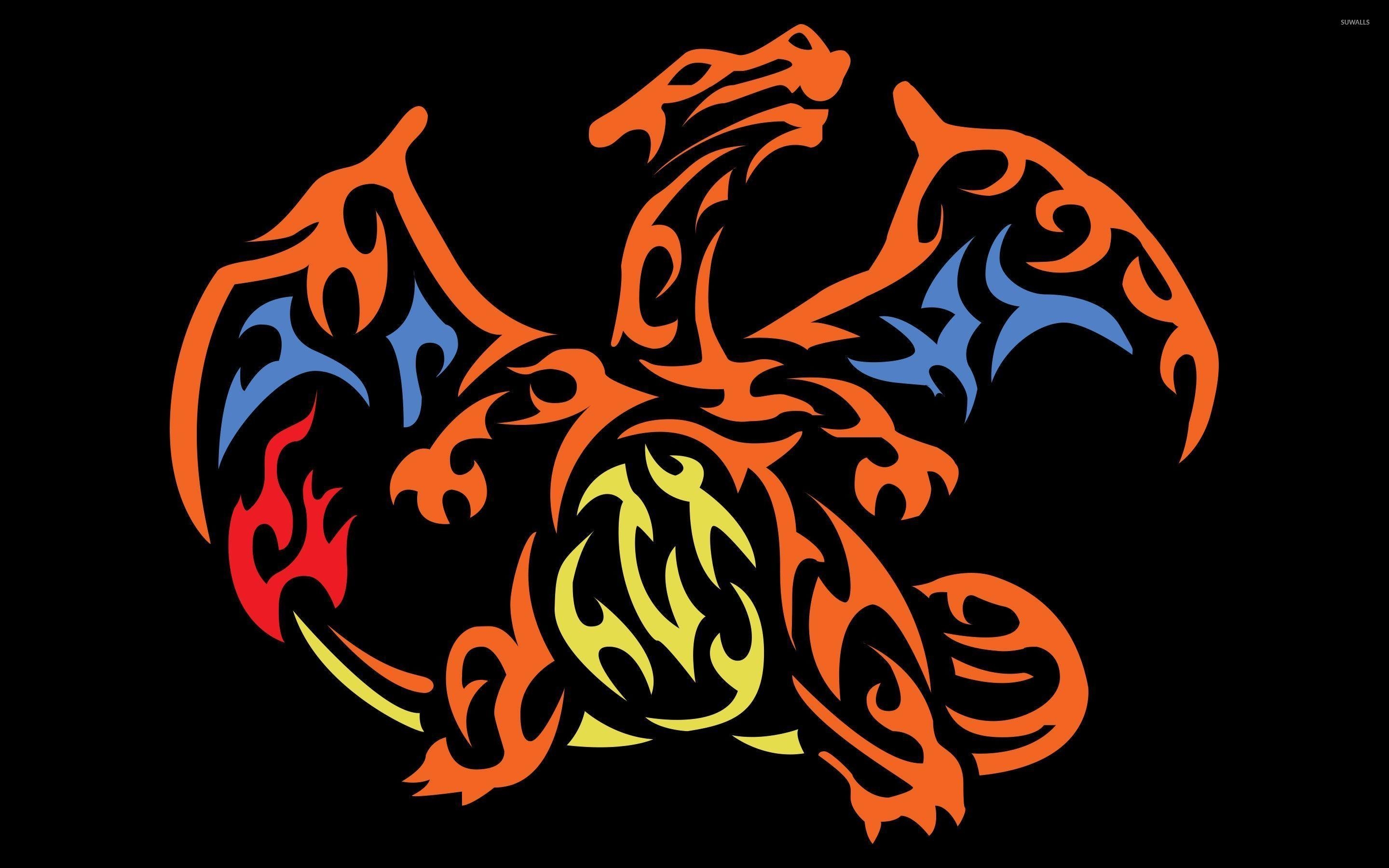 2880x1800 Tribal Charizard wallpaper wallpaper, Desktop