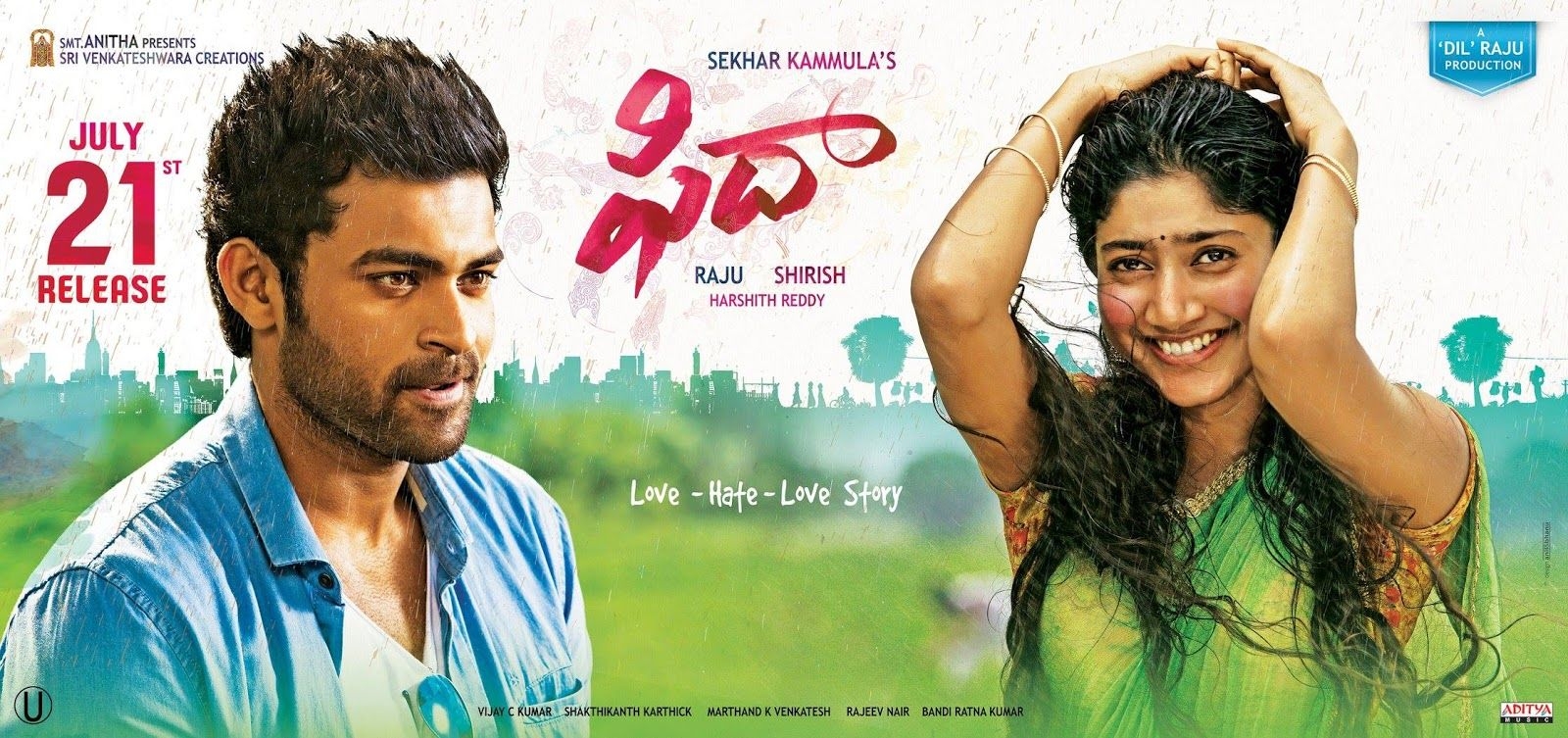 1600x760 Fidaa Movie Release Date Wallpaper, Dual Screen